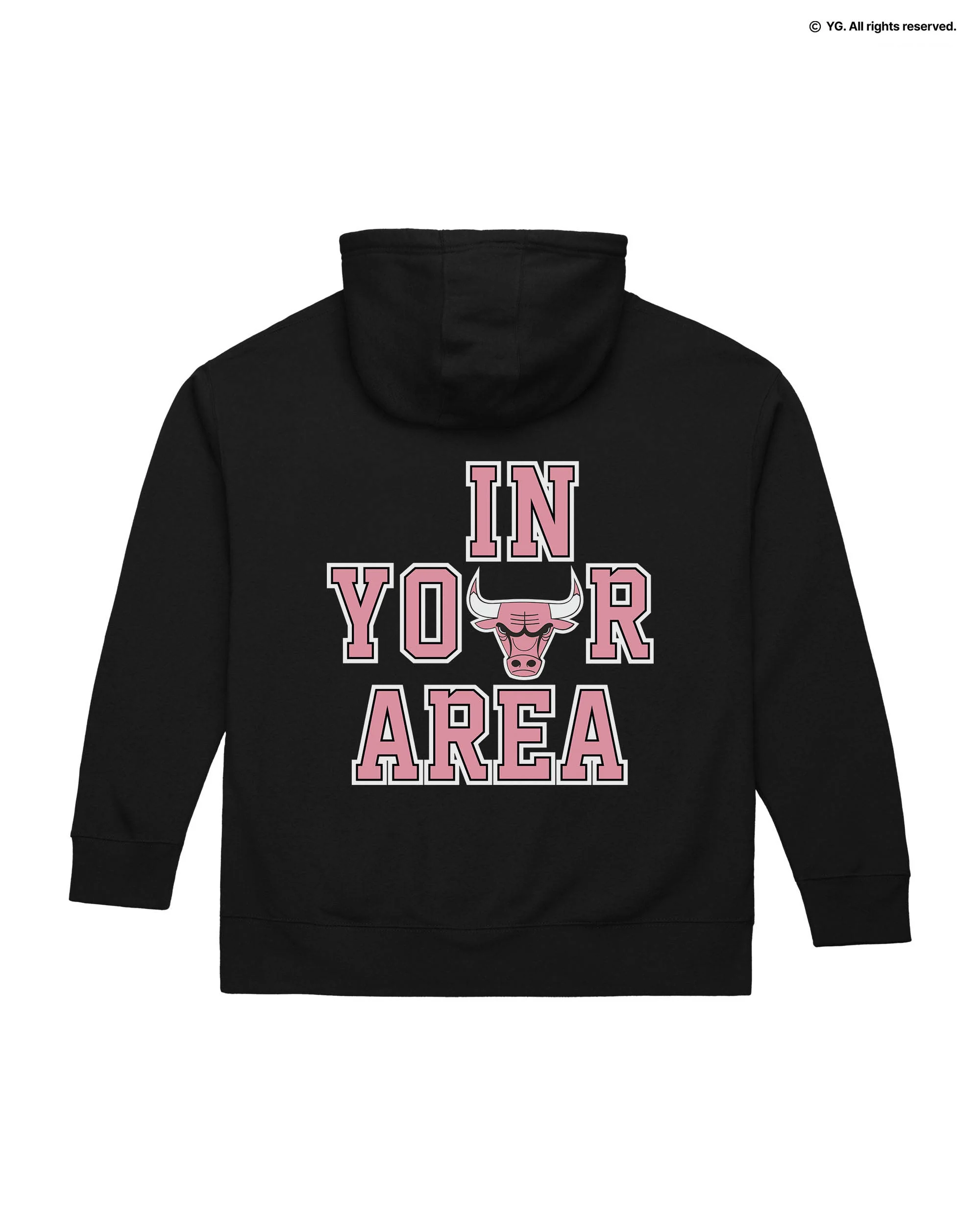 M&N X BLACKPINK BULLS HOODIE - BLACK - Image 2
