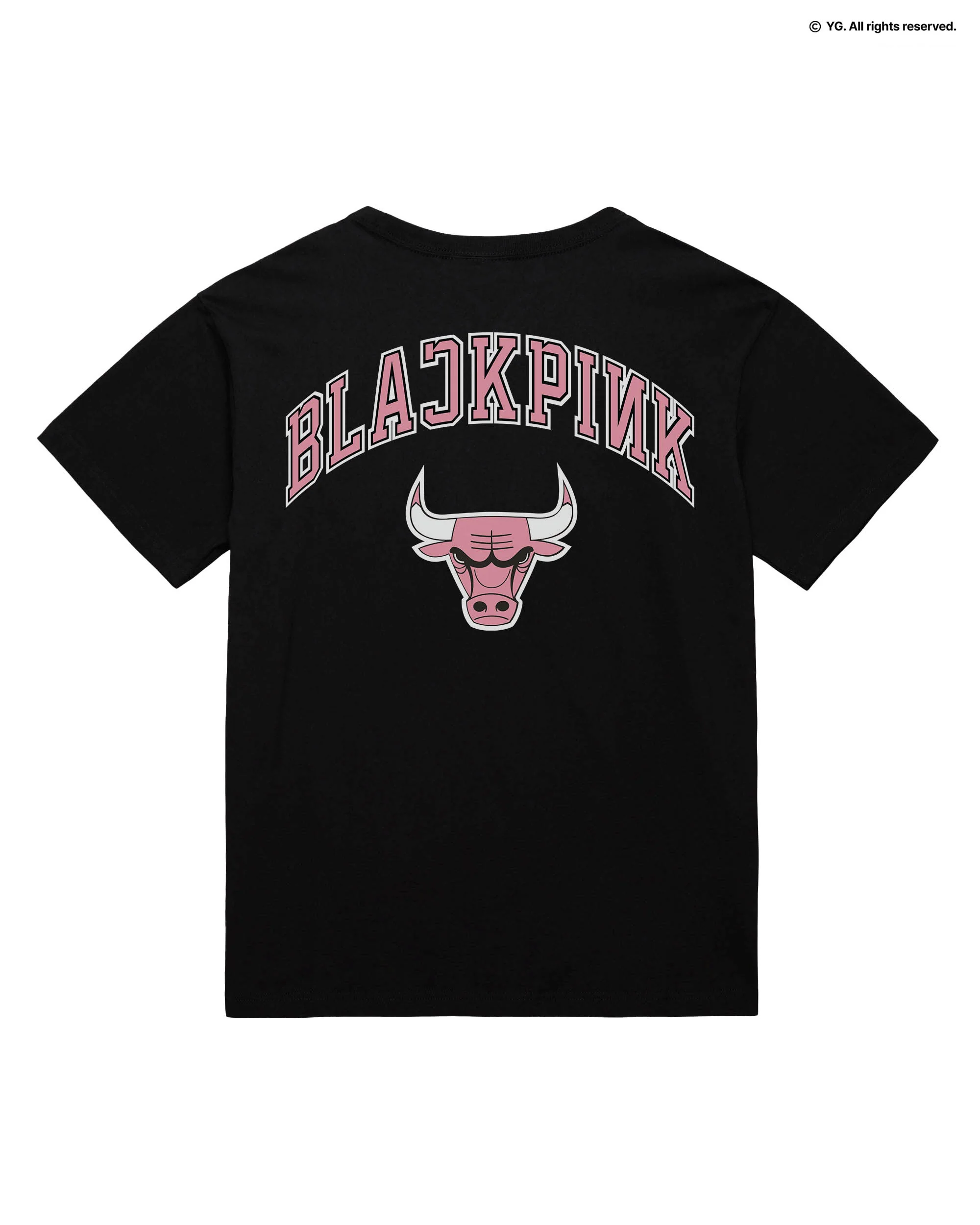 M&N X BLACKPINK BULLS TEE - BLACK - Image 2