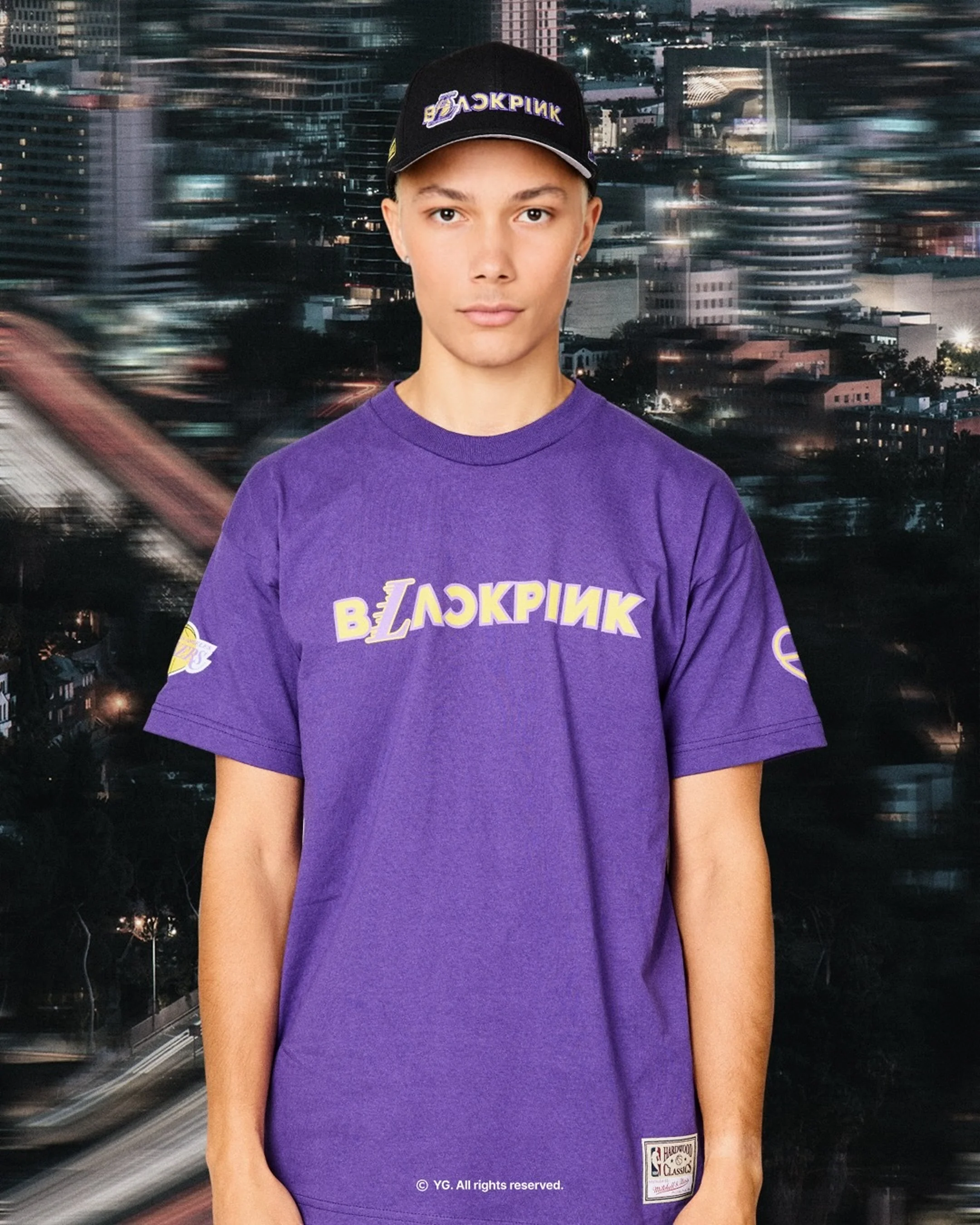 M&N X BLACKPINK LAKERS TEE - PURPLE - Image 3