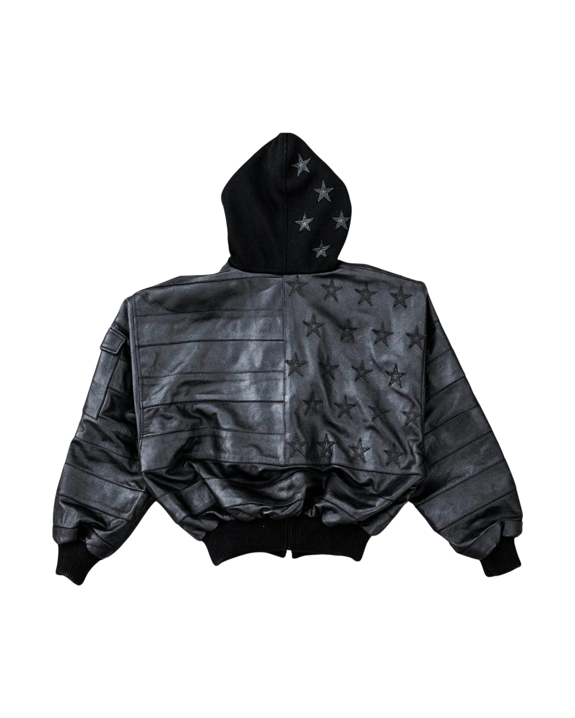"BLKAMERIKA" LEATHER BOMBER - Image 2