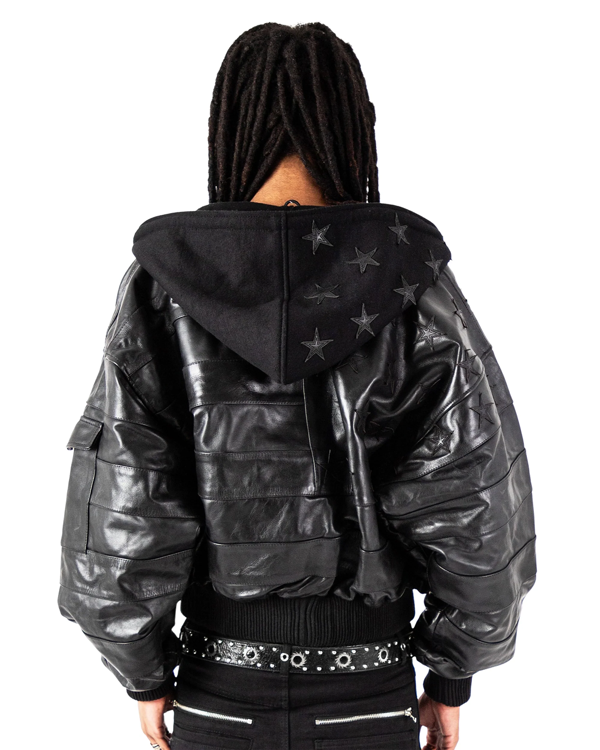 "BLKAMERIKA" LEATHER BOMBER - Image 6