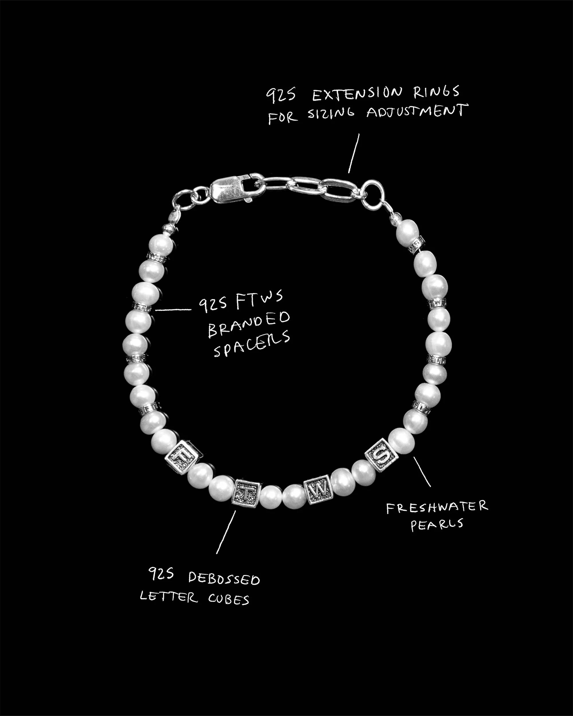 BLOCK PEARL BRACELET - Image 4