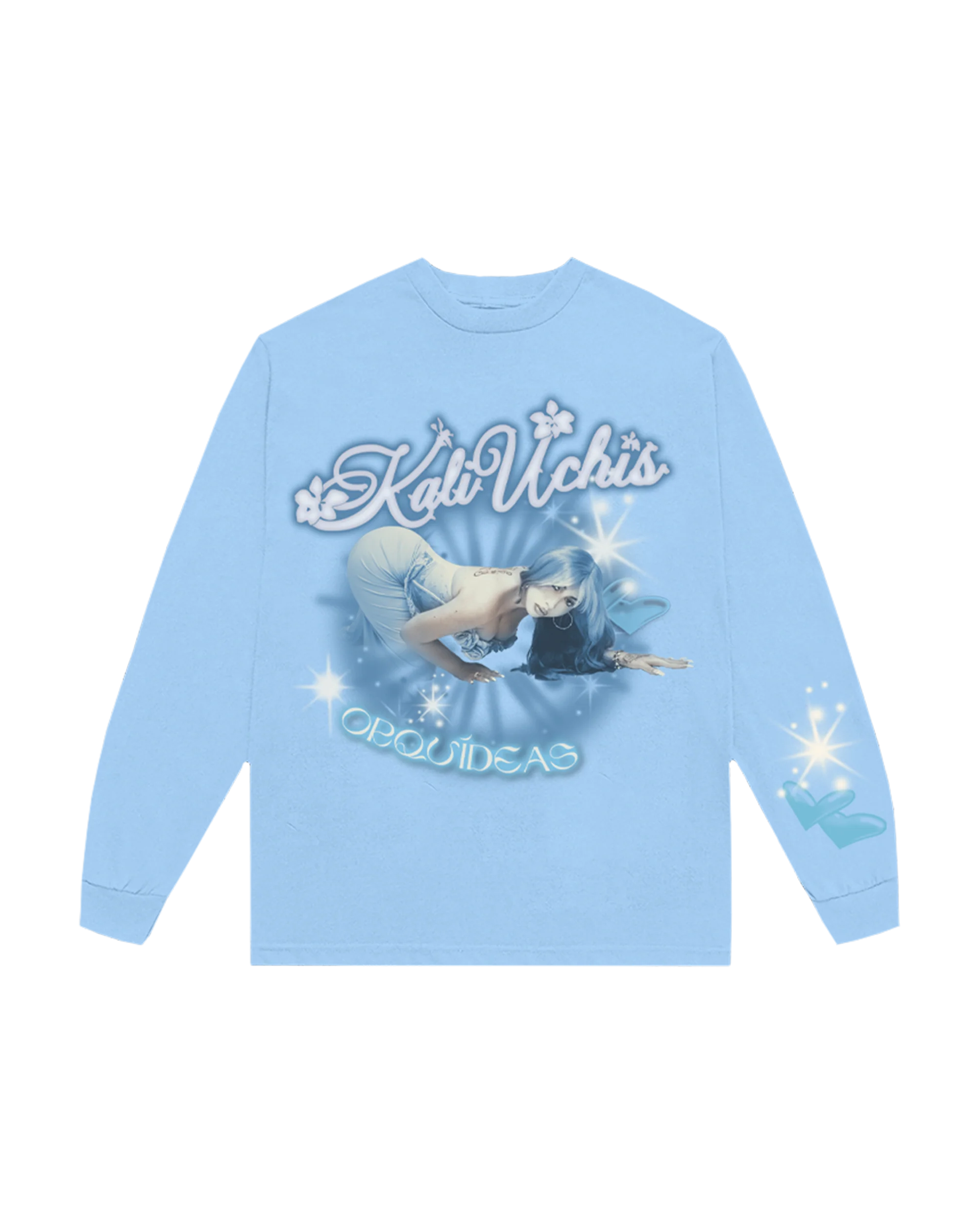 Blue Orquídeas Long-Sleeve T-Shirt