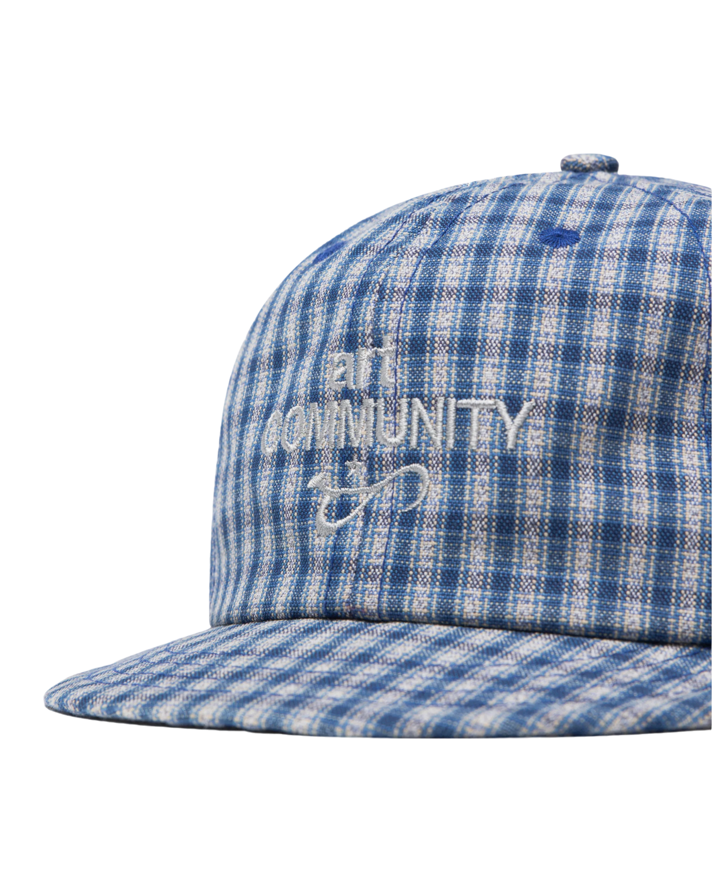 Blue Plaid Short Brim Cap - Image 4
