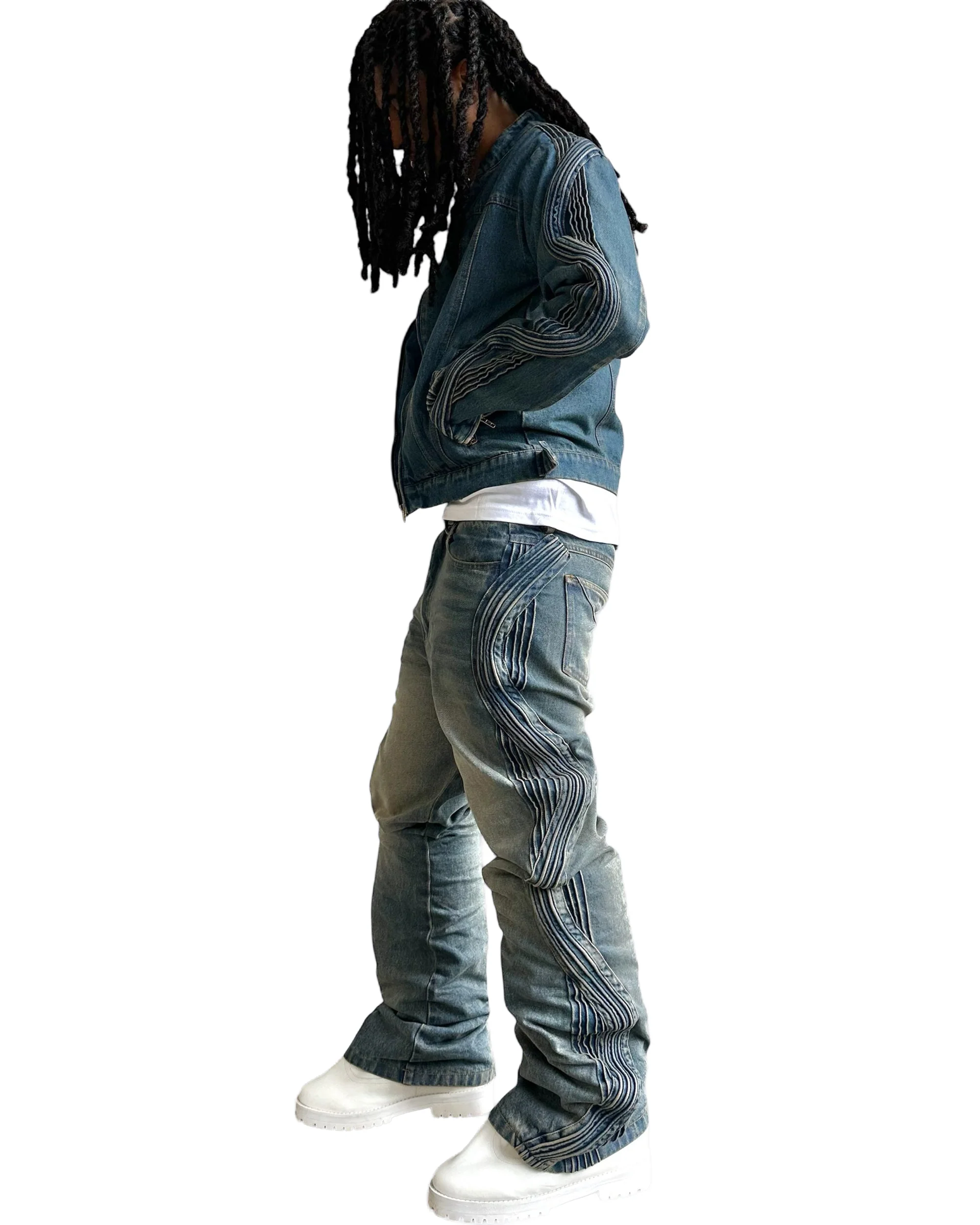 Blue Waved Denim
