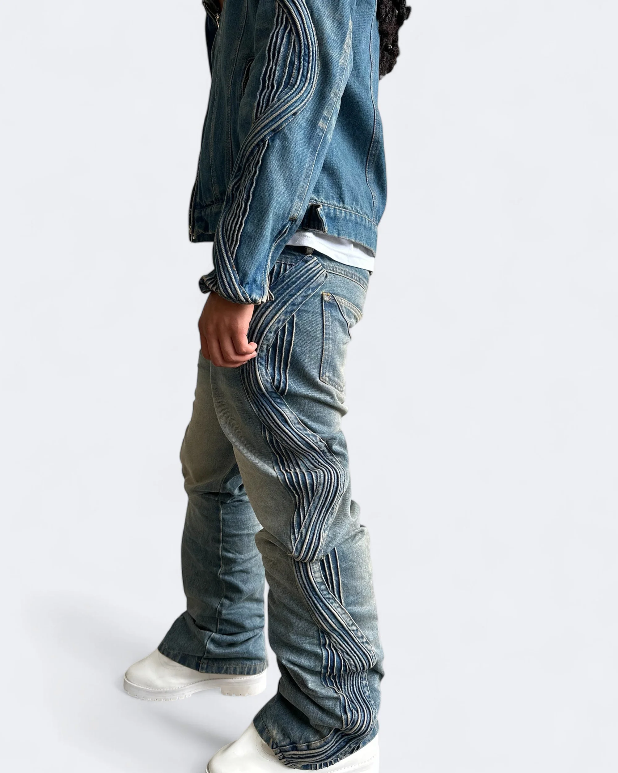 Blue Waved Denim - Image 2
