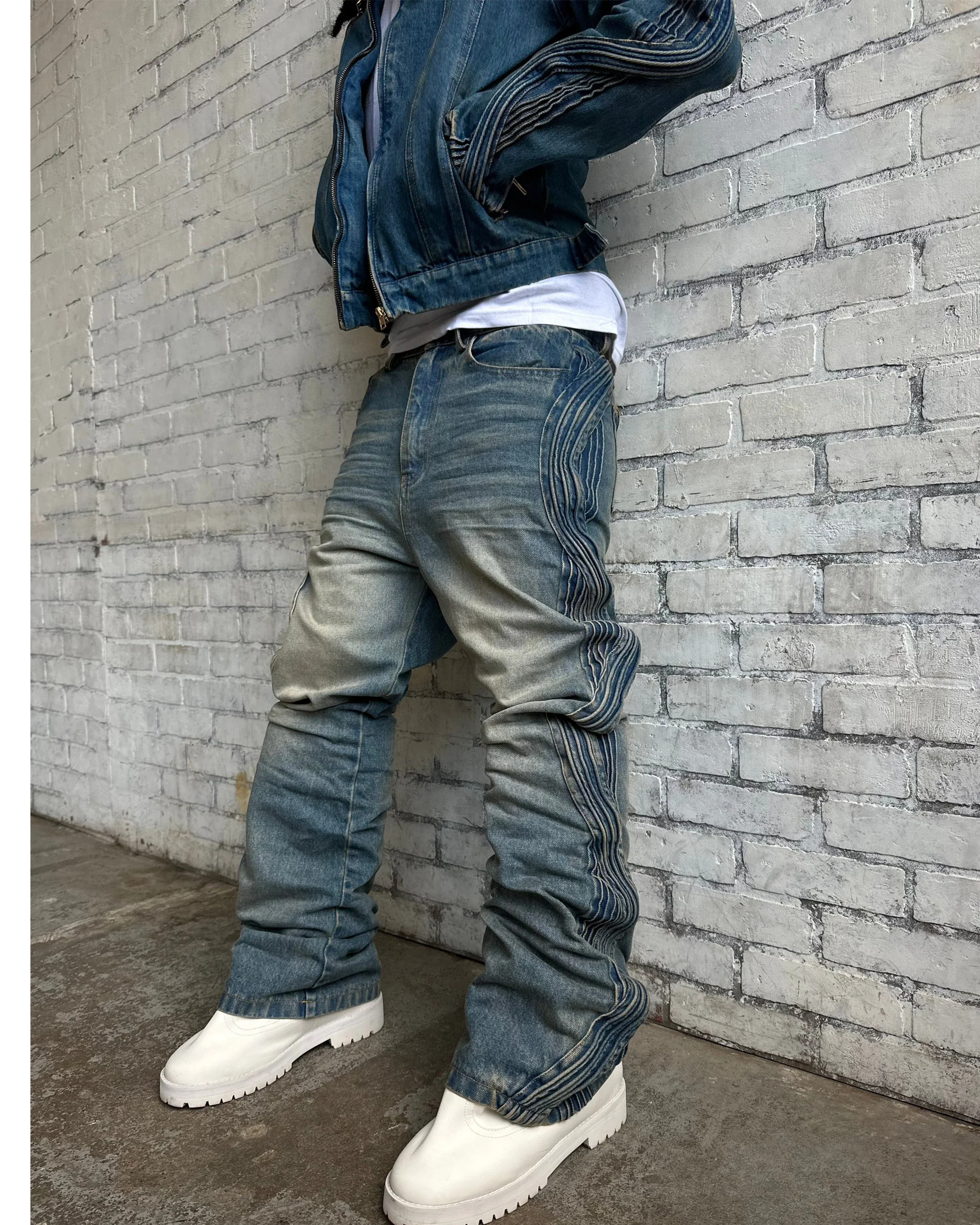 Blue Waved Denim - Image 3