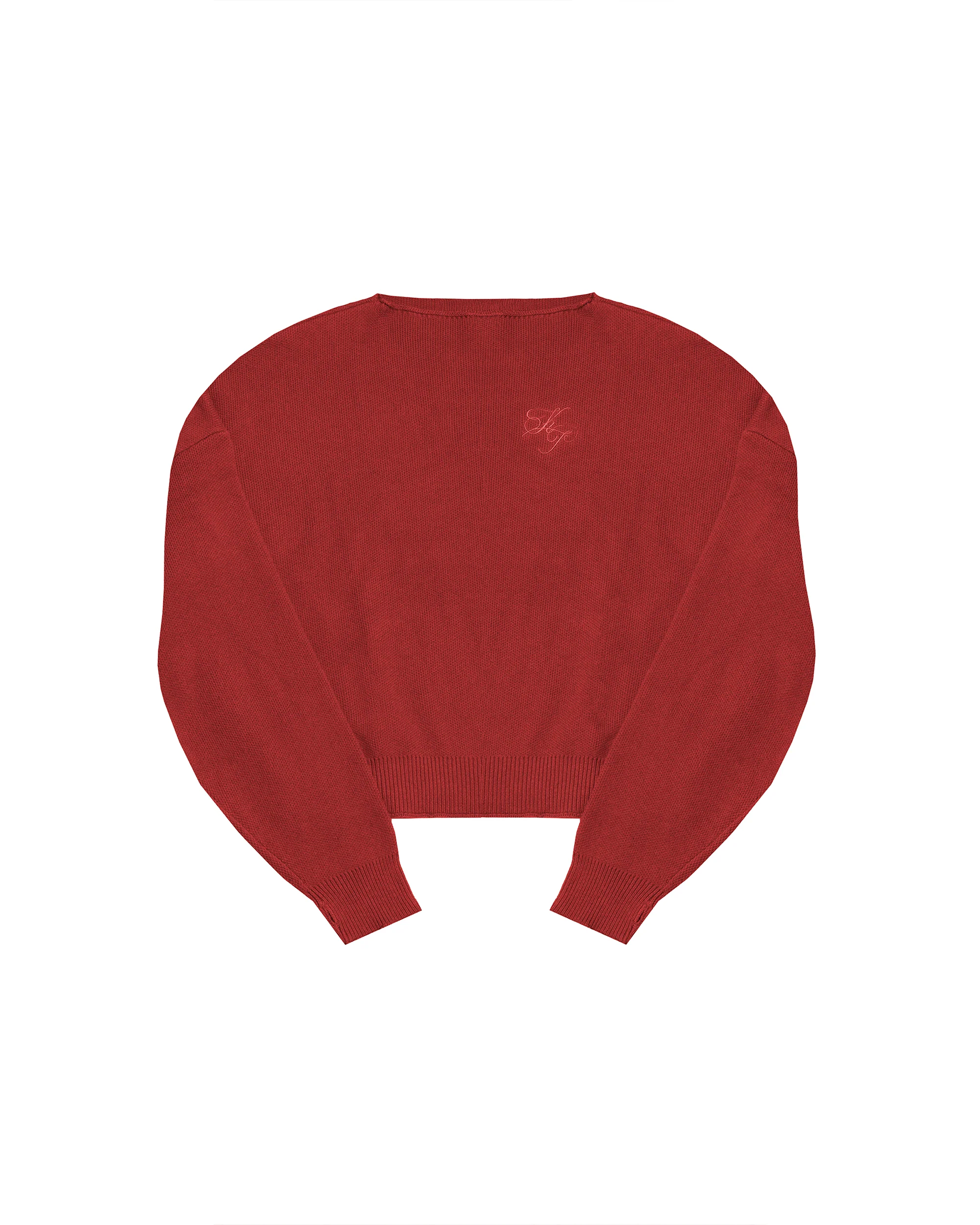 Boat Neck Sweater - Wine Burgundy