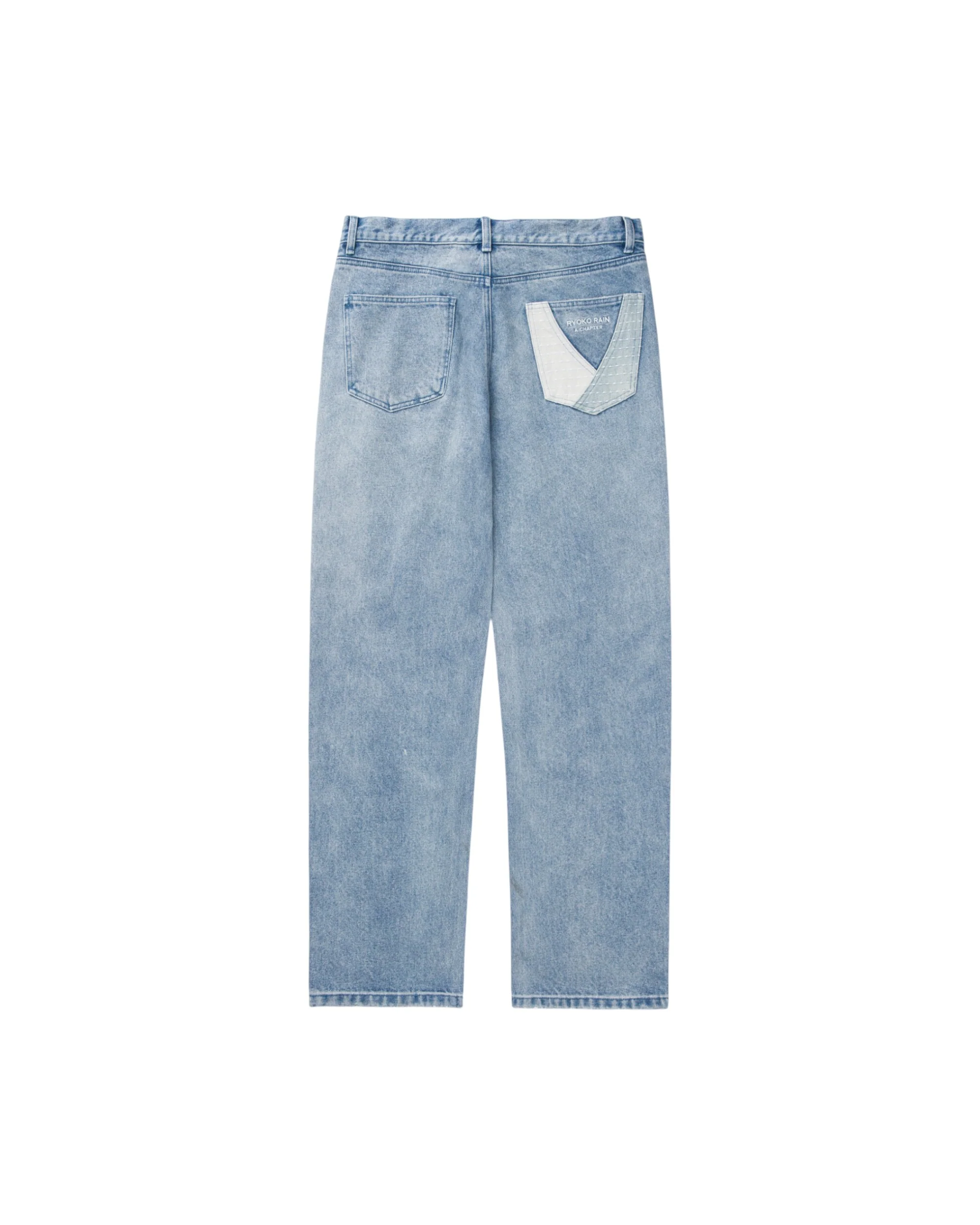 BORO POCKET DENIM JEANS - BLUE - Image 2