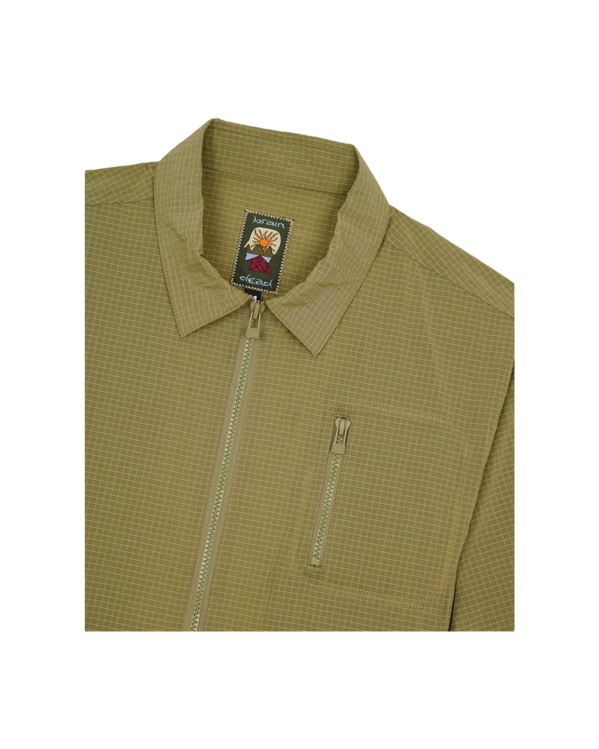 Brain Dead Equipment Hitting Shirt - Dusky Green - Image 5