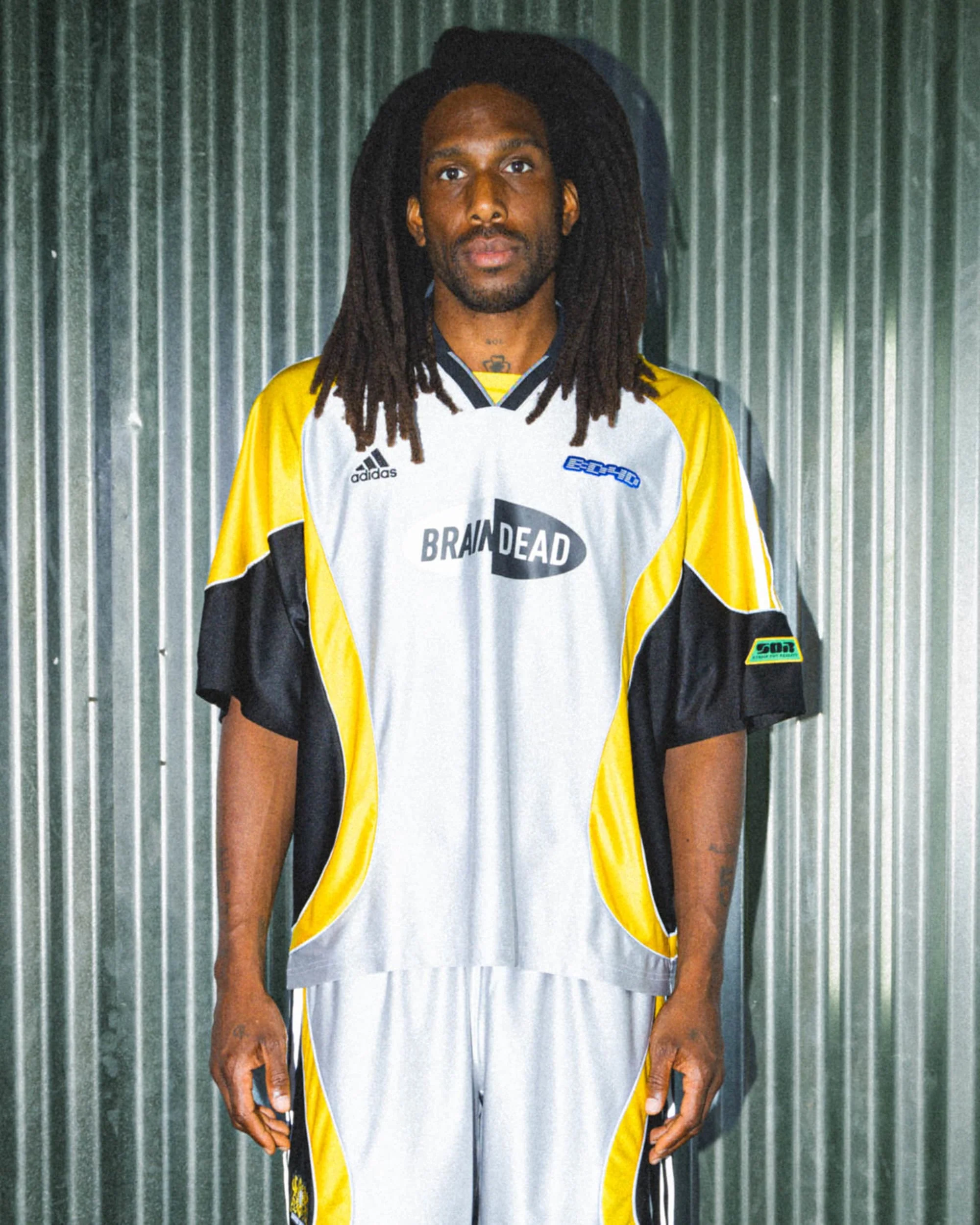 Brain Dead x adidas Short Sleeve Jersey - Silver - Image 3