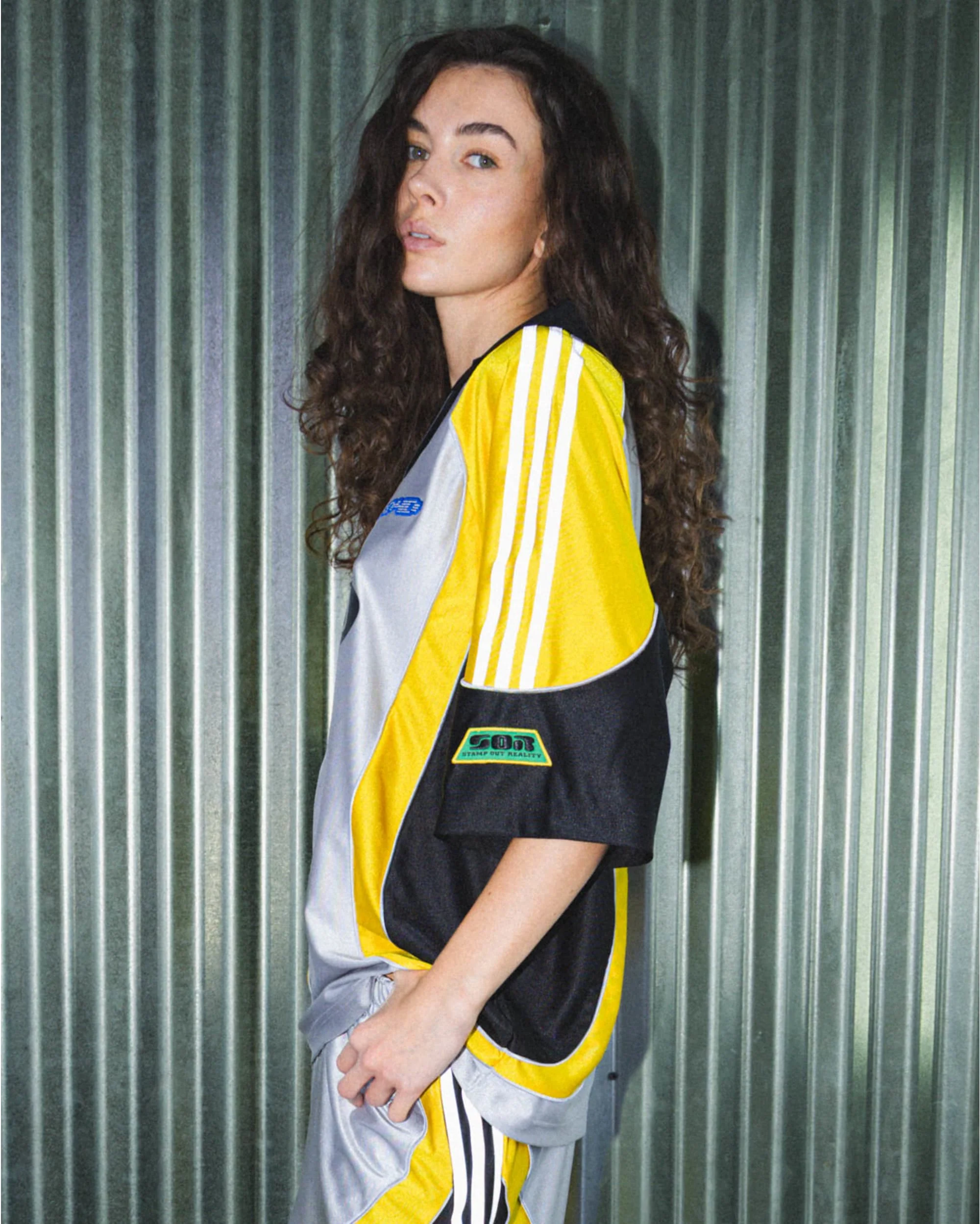 Brain Dead x adidas Short Sleeve Jersey - Silver - Image 4