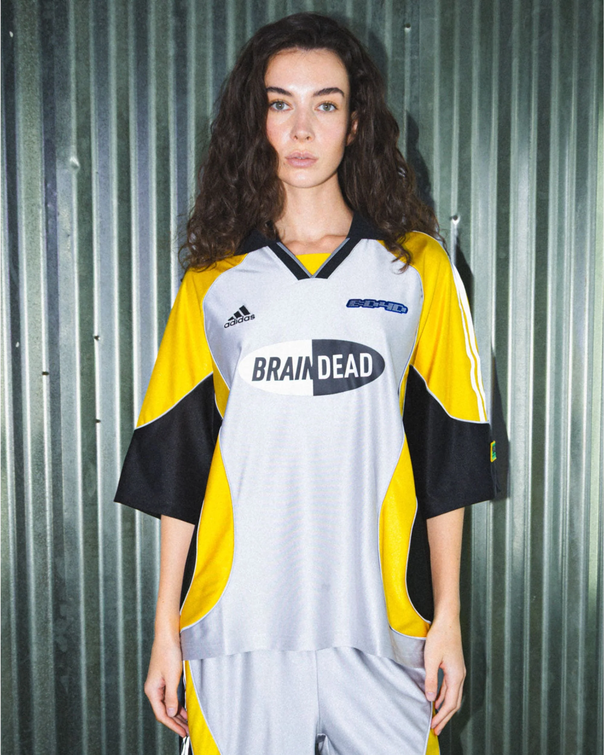 Brain Dead x adidas Short Sleeve Jersey - Silver - Image 5