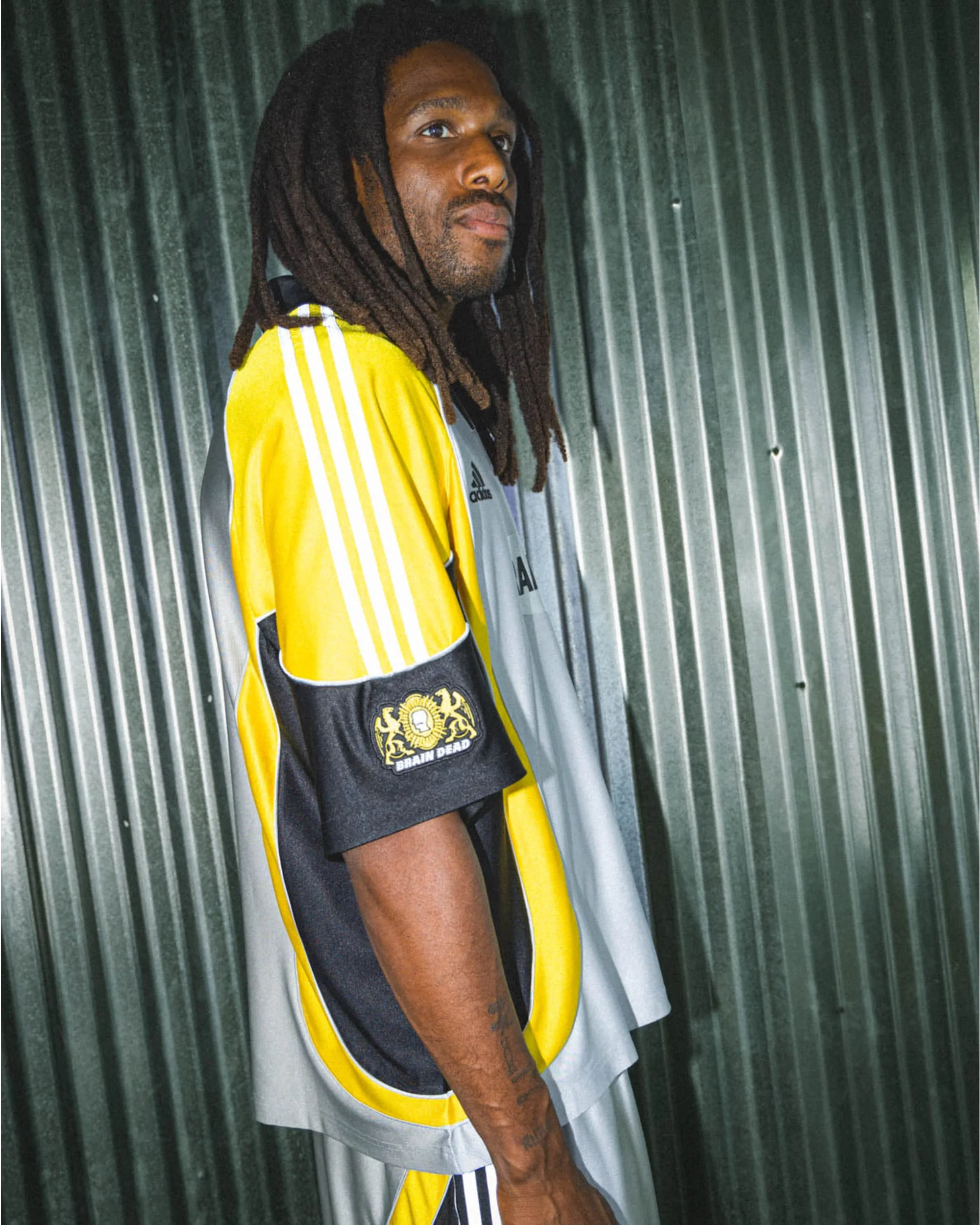 Brain Dead x adidas Short Sleeve Jersey - Silver - Image 7