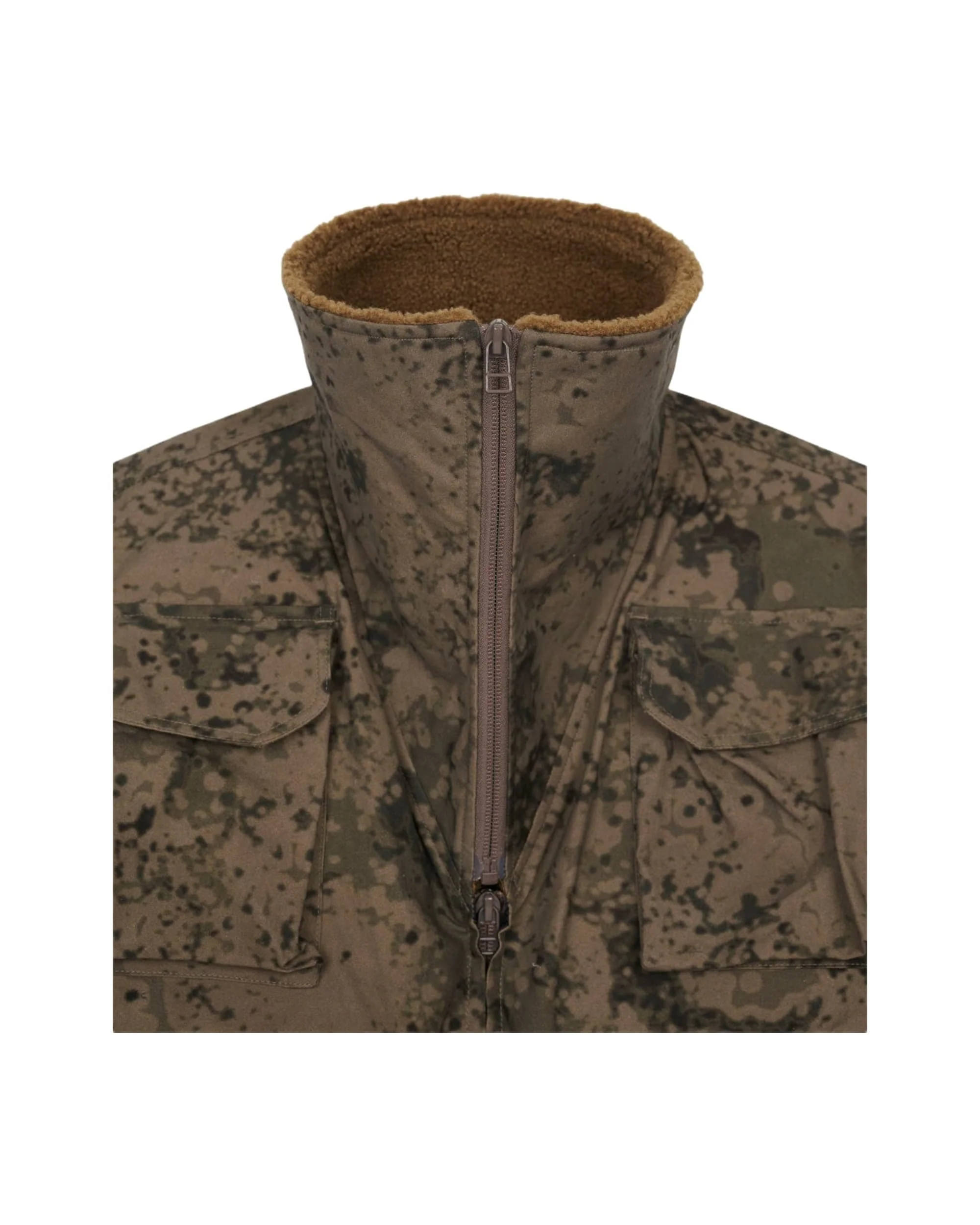 Brain Dead x South2 West8 Fleece Sleeve Tenkara Short Jacket - Grey - Image 10