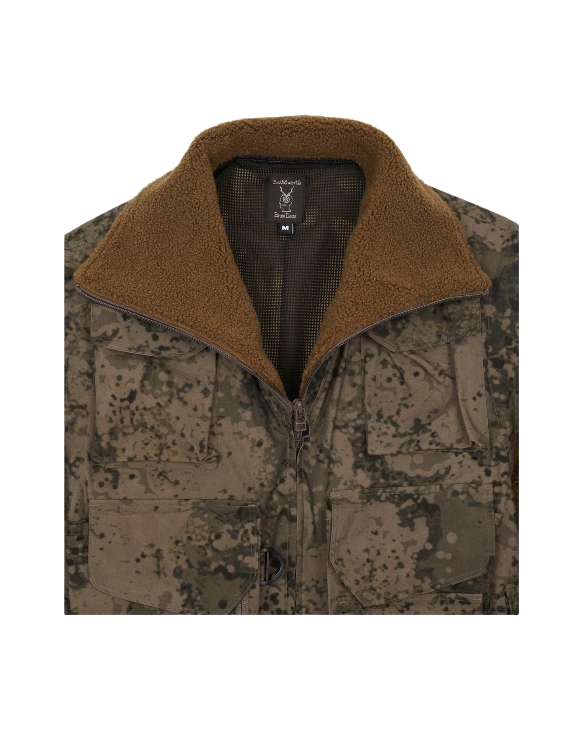 Brain Dead x South2 West8 Fleece Sleeve Tenkara Short Jacket - Grey - Image 6