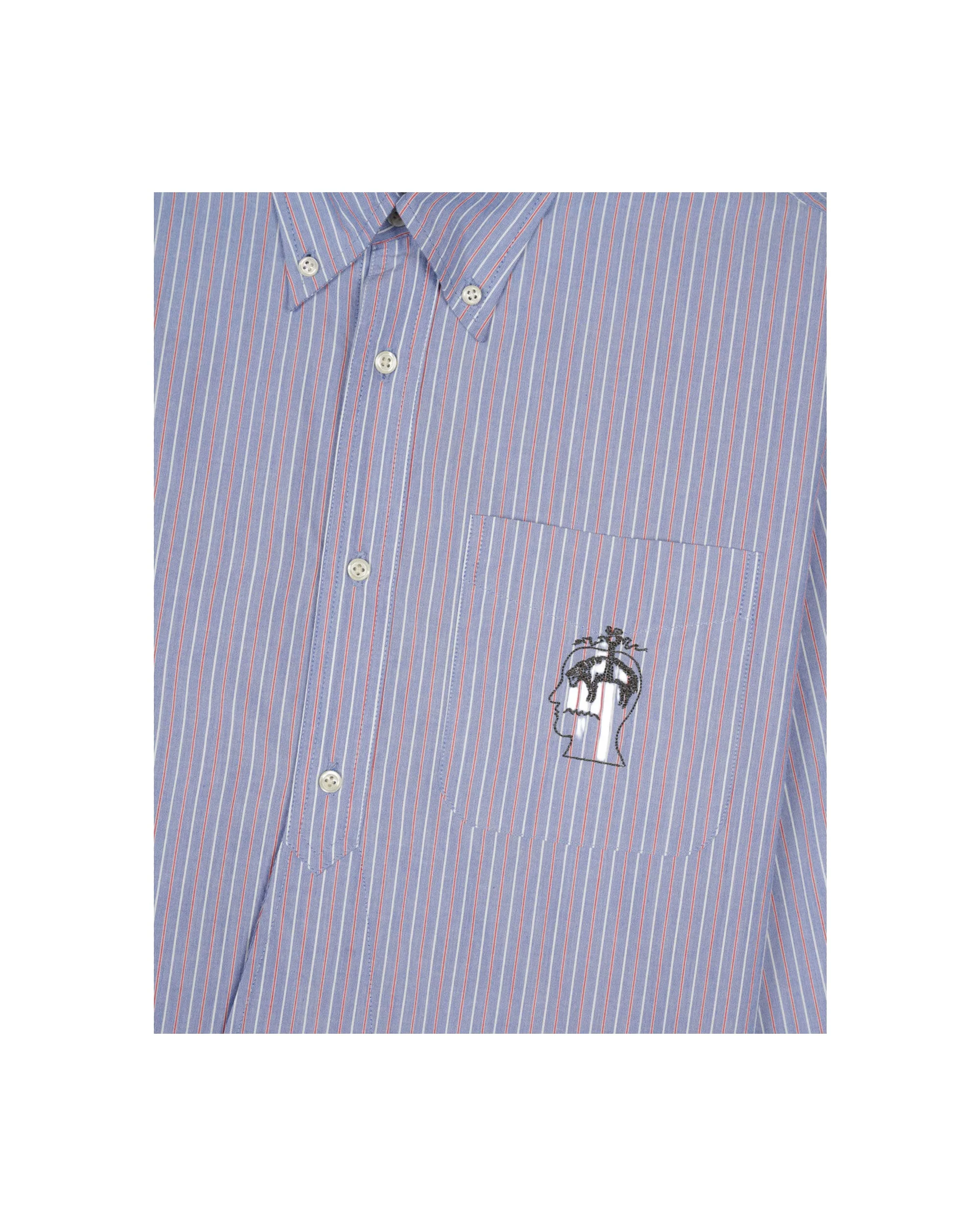 Brooks Brothers California Half Placket Oxford Button Up Shirt - Blue - Image 7