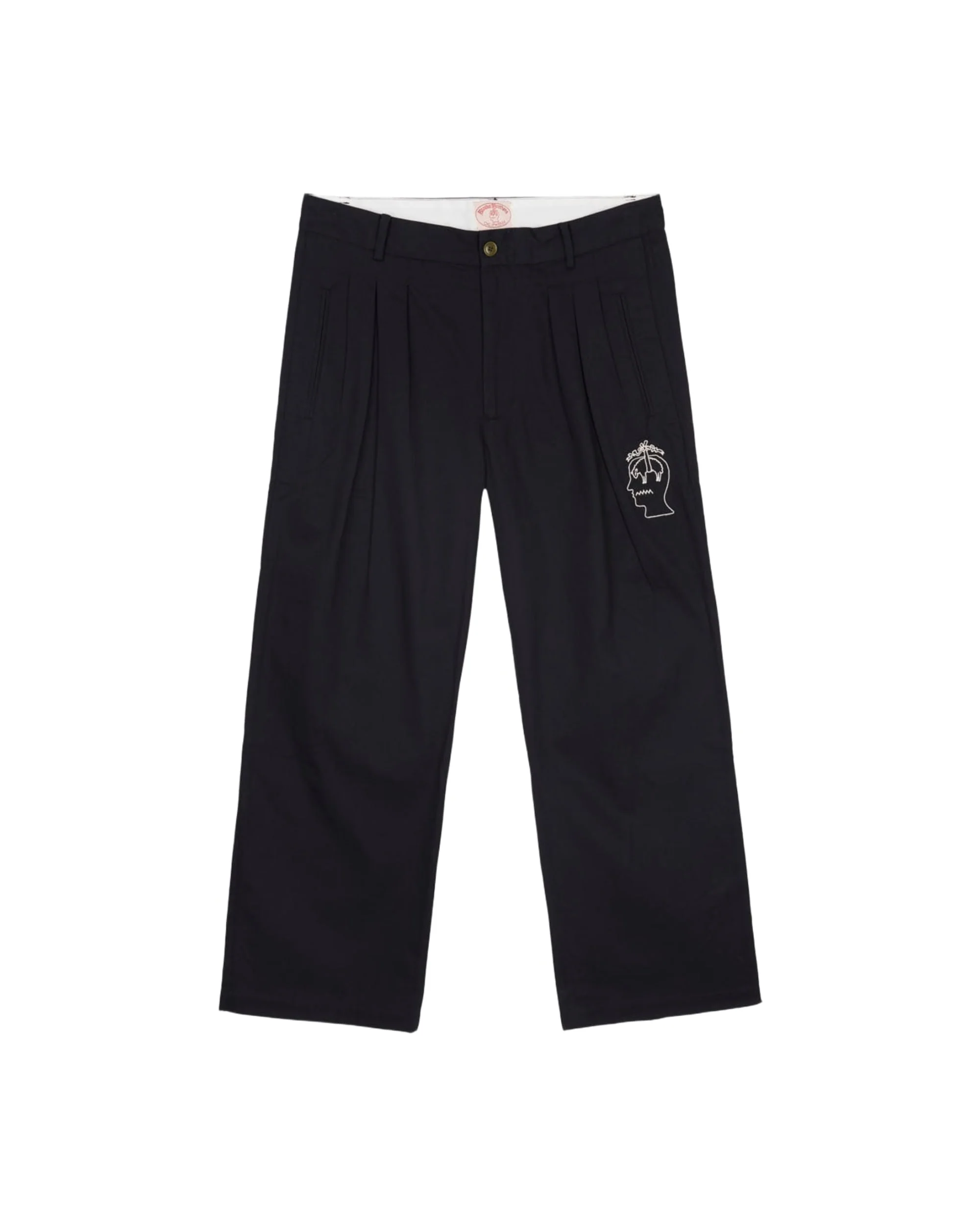 Brooks Brothers California Pleated Chino Trouser - Black
