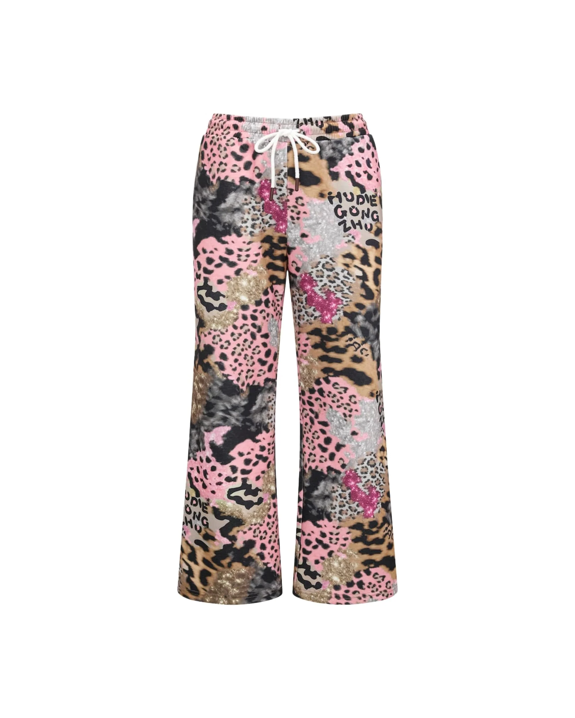 Brown Leopard Print Sweatpants
