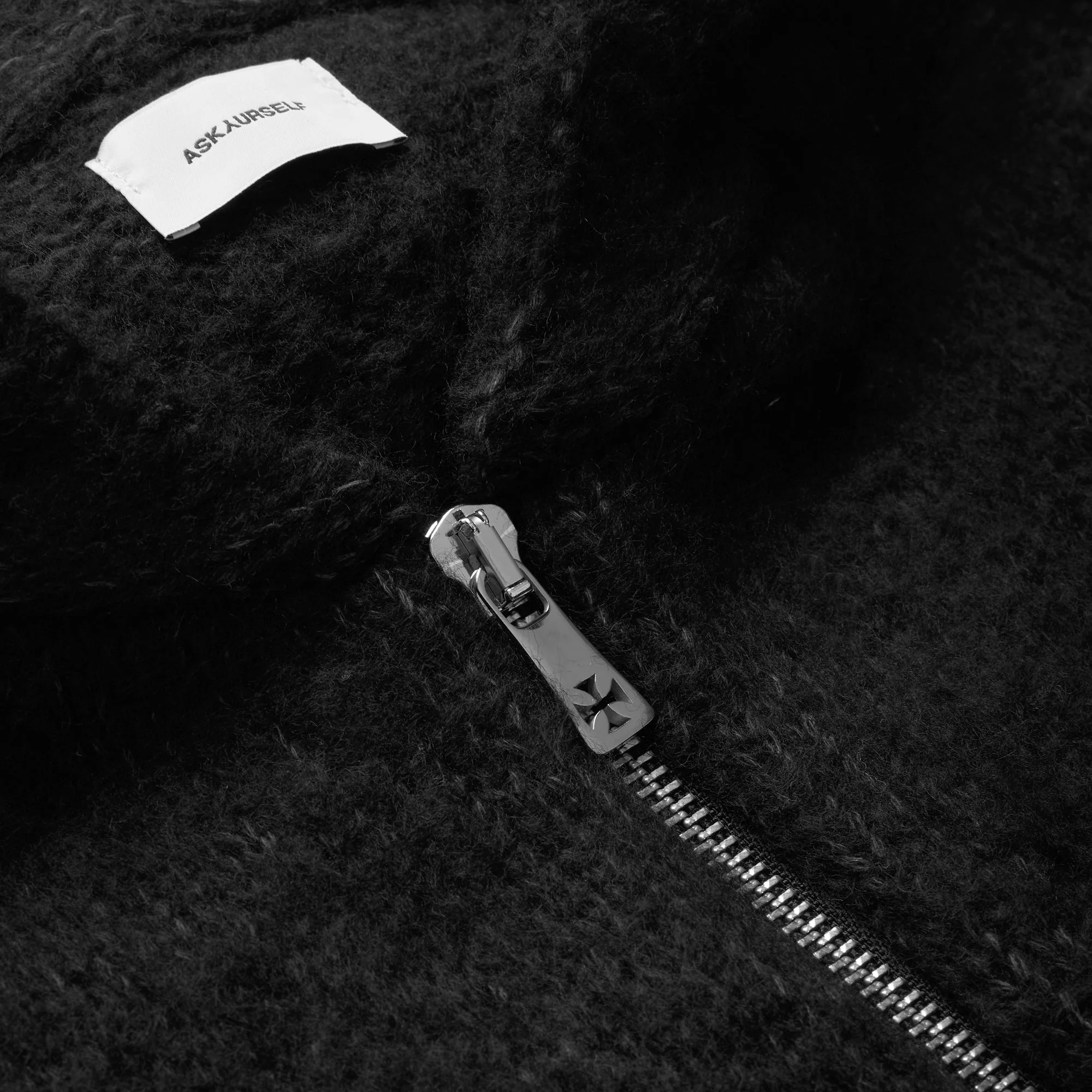 BRUSHED CROSS ZIP KNIT HOODIE - Image 11