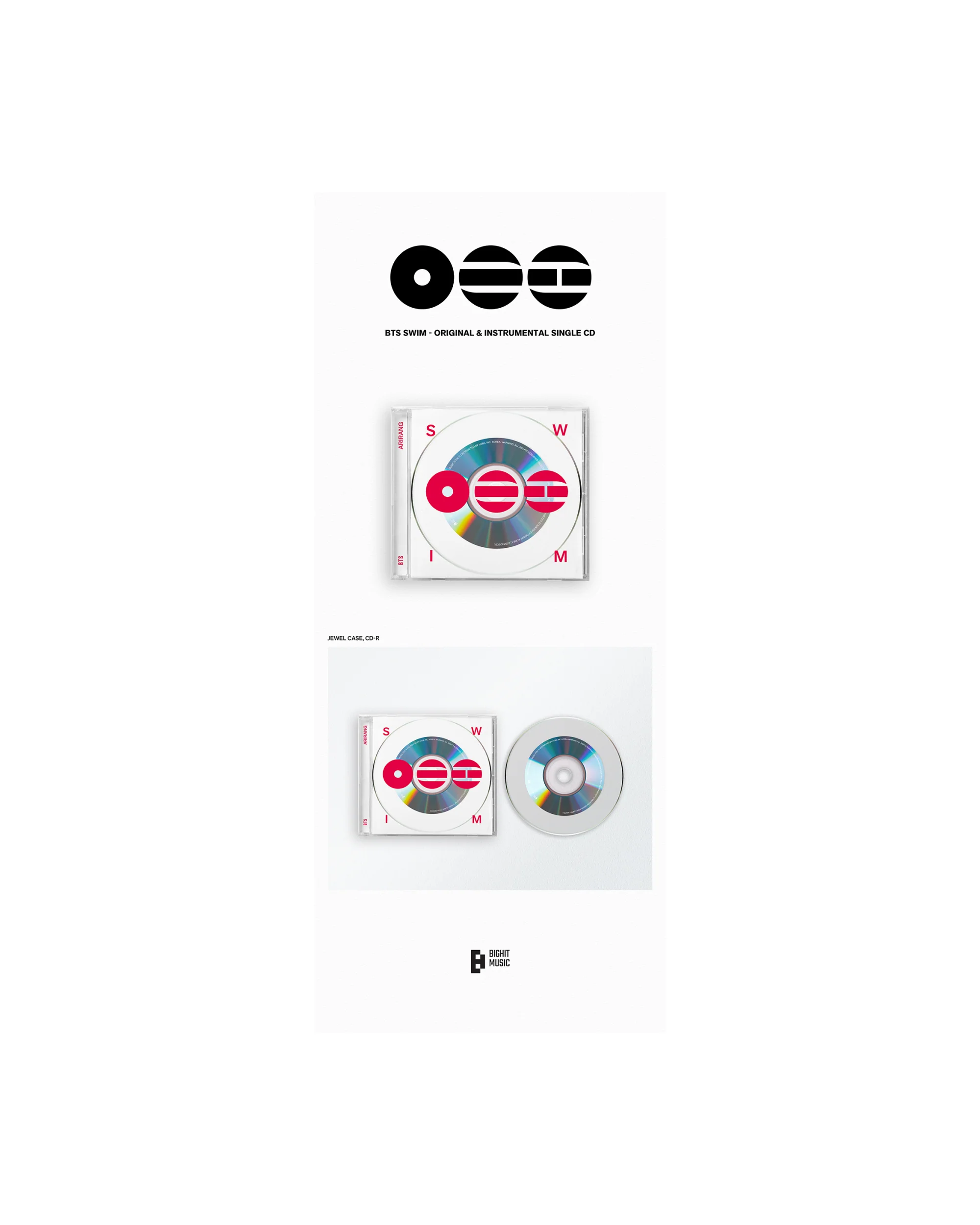 BTS SWIM - Original & Instrumental Single CD - Image 2