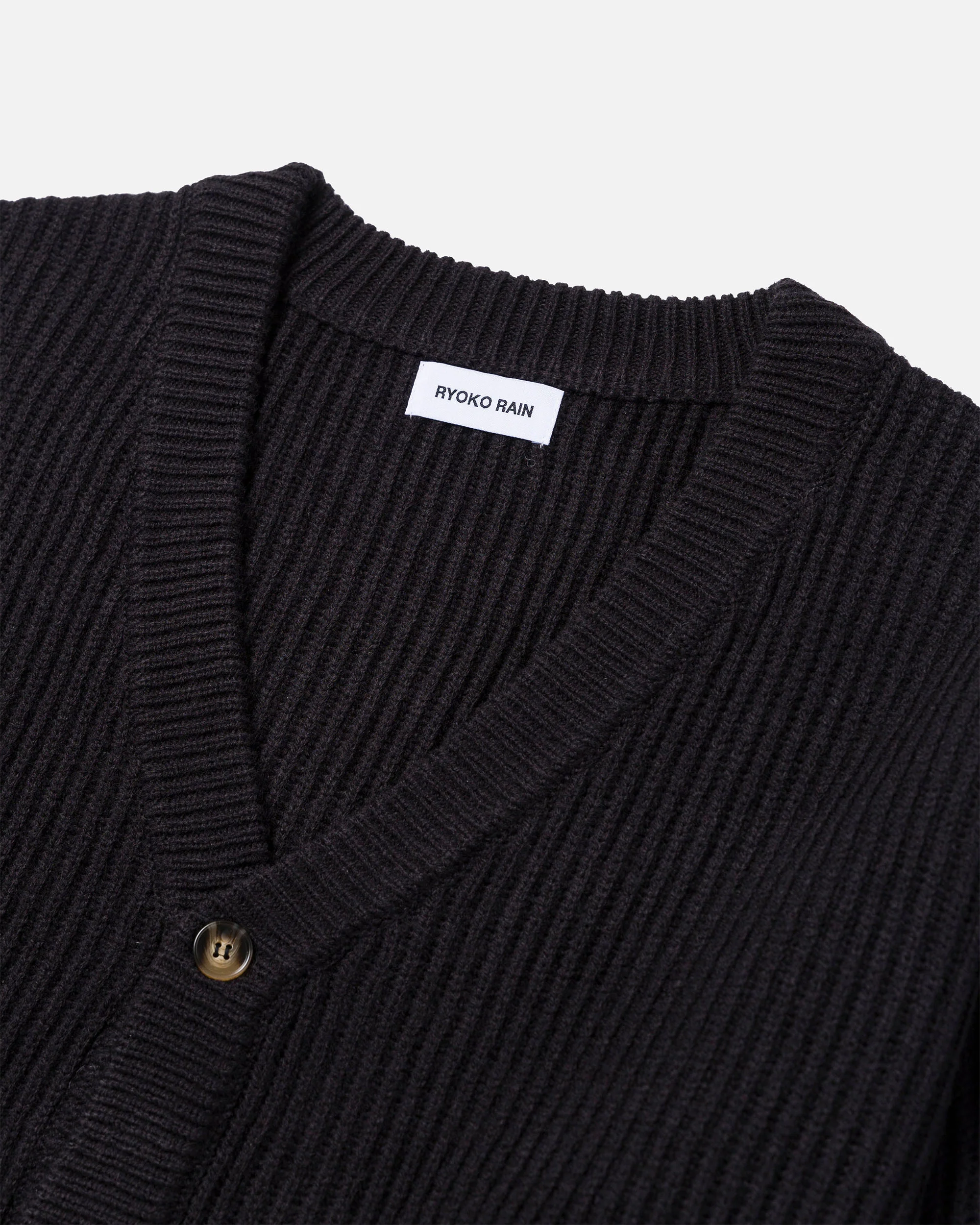 BUTTERFLY KNITTED CARDIGAN - BLACK - Image 3