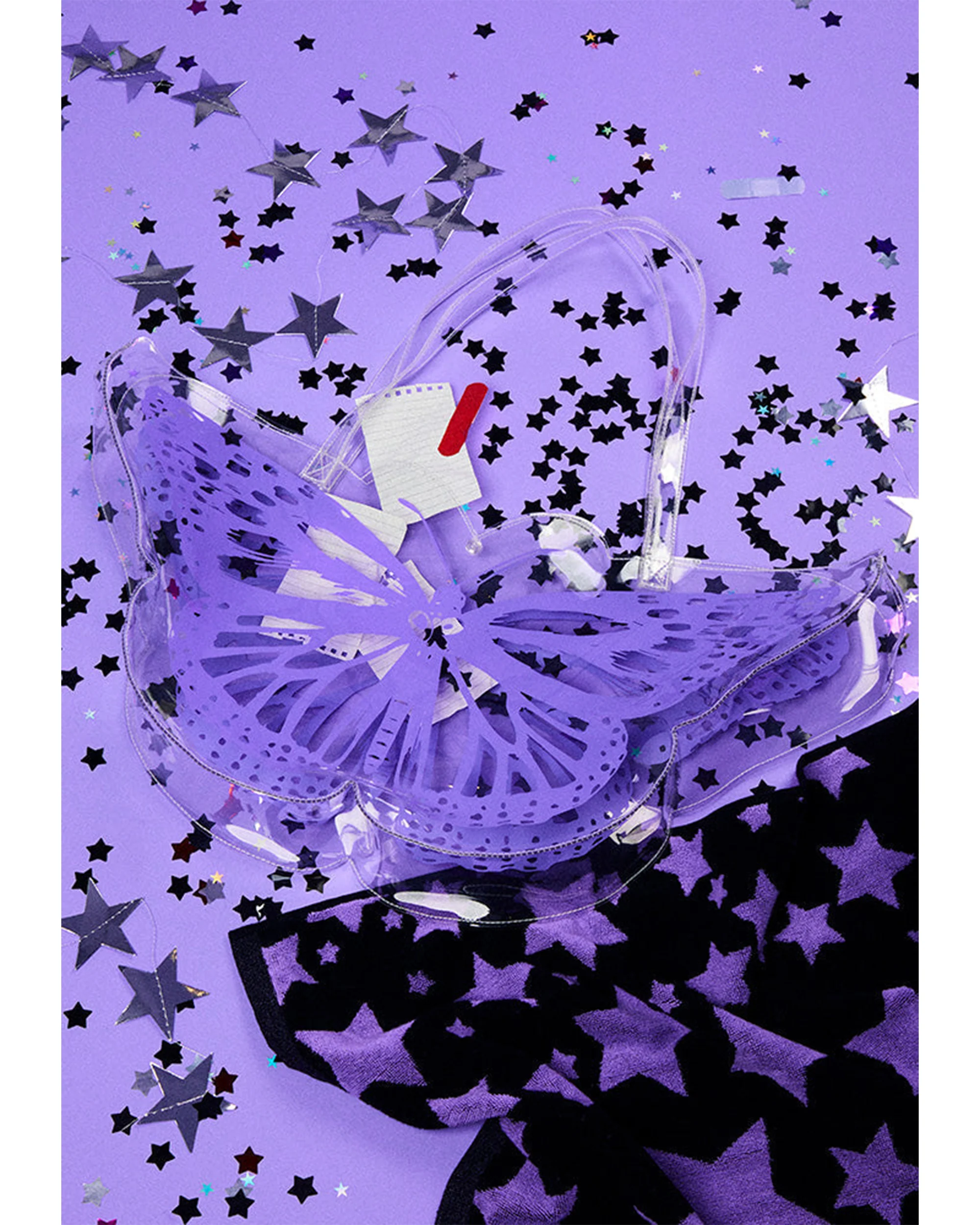 butterfly tote in clear - Image 3