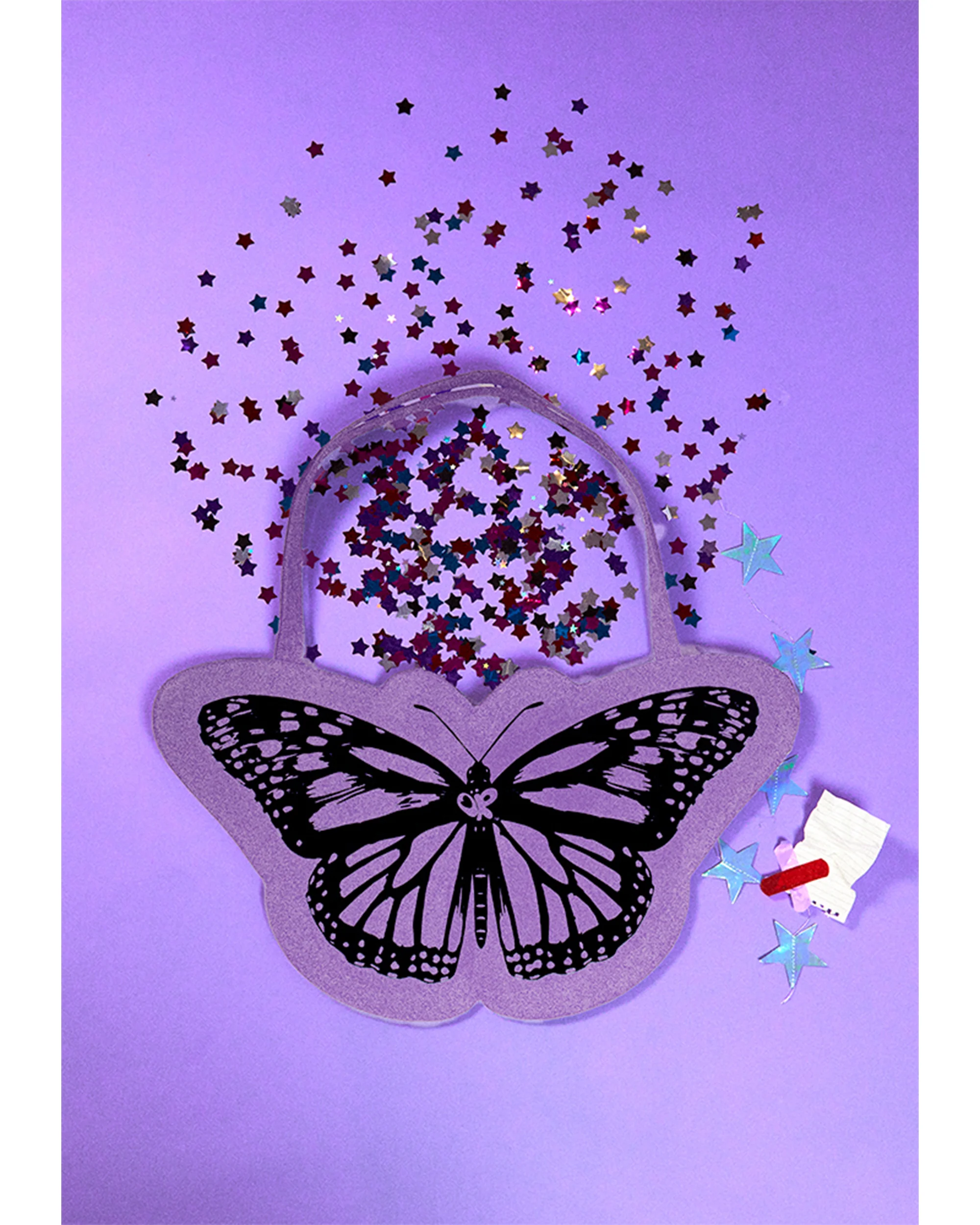 butterfly tote in purple - Image 2