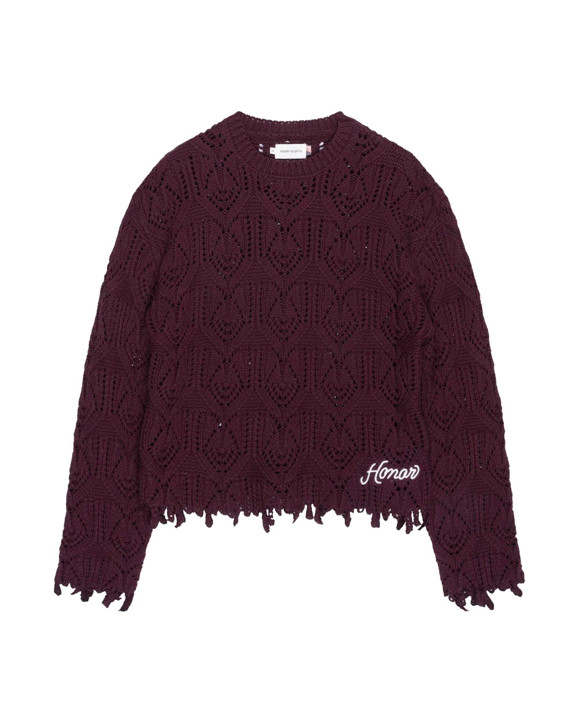 Cable Sweater - Berry