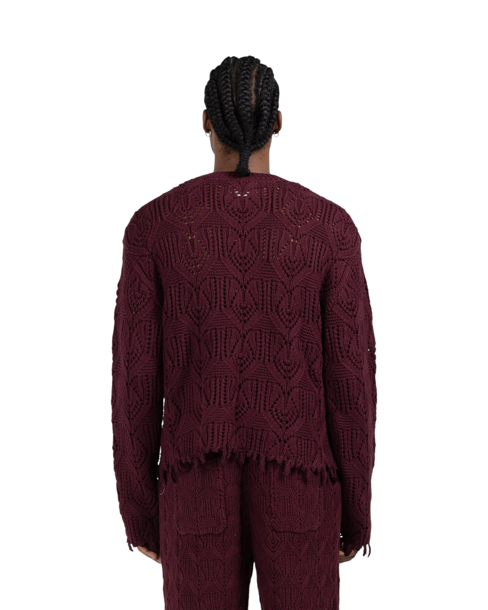 Cable Sweater - Berry - Image 4