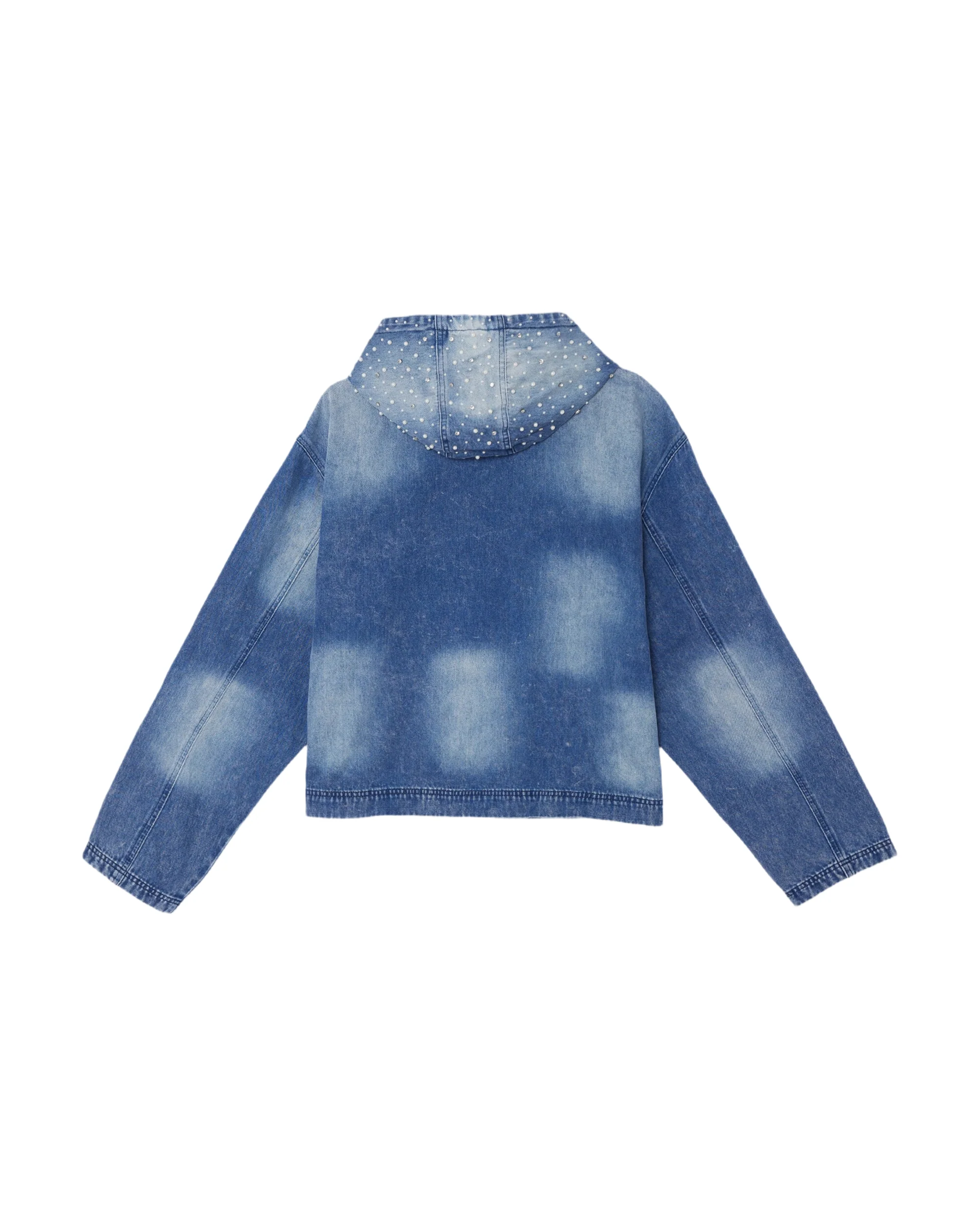 CACTUS CRYSTAL DENIM HOODIE - Image 3