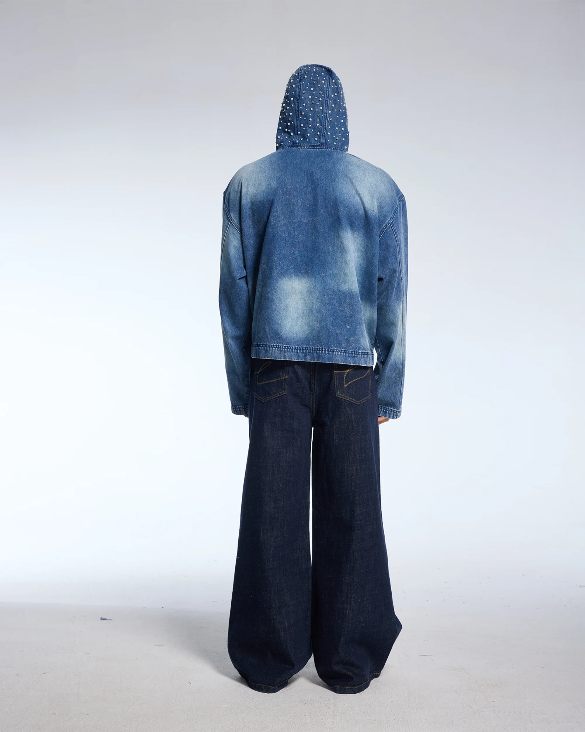 CACTUS CRYSTAL DENIM HOODIE - Image 4