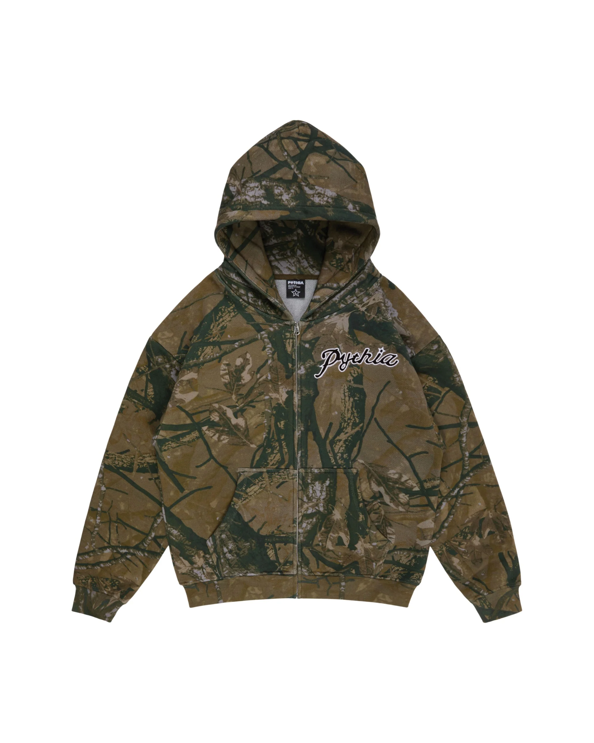 CAMO 111 ZIP HOODIE - BLACK