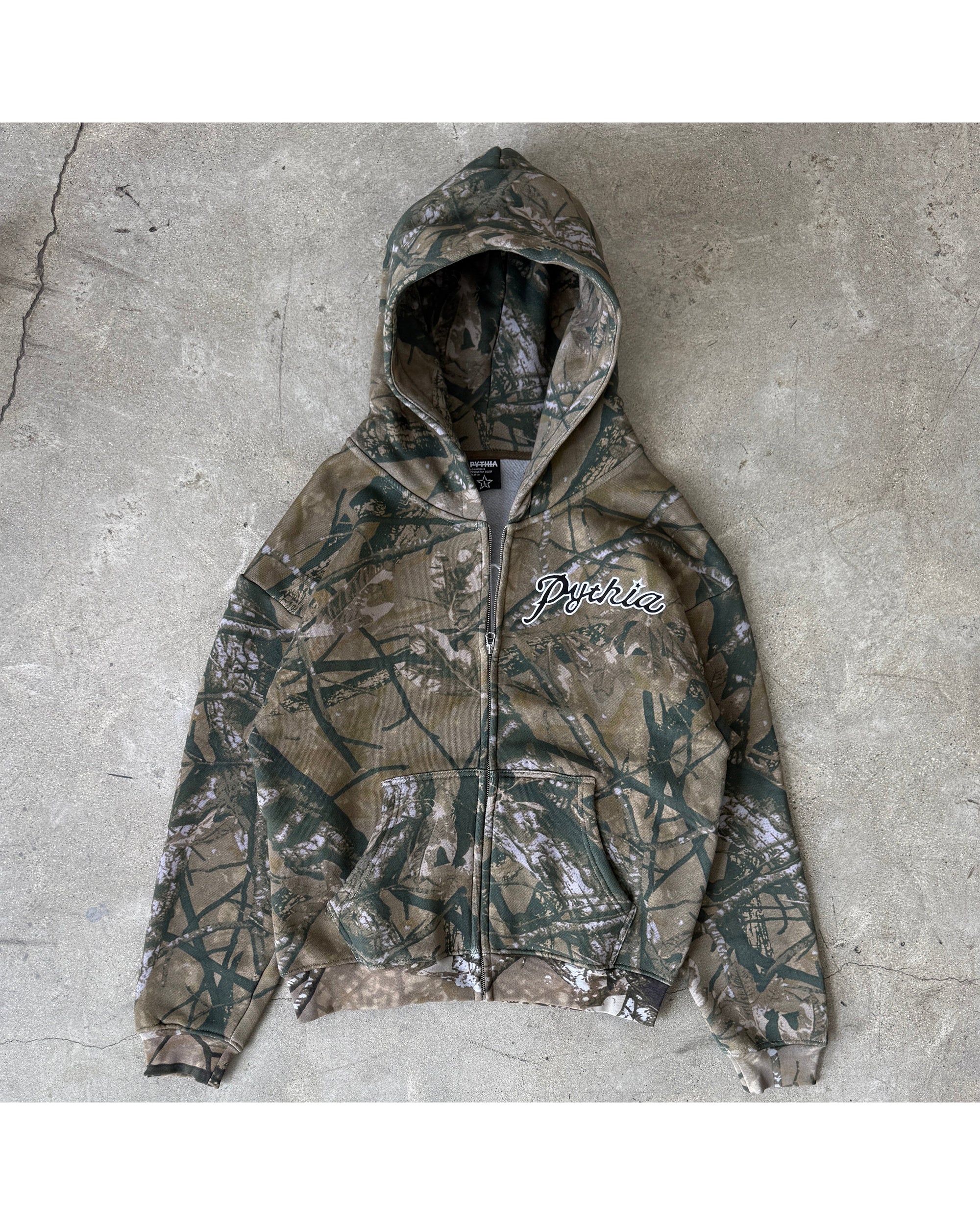 CAMO 111 ZIP HOODIE - BLACK - Image 4