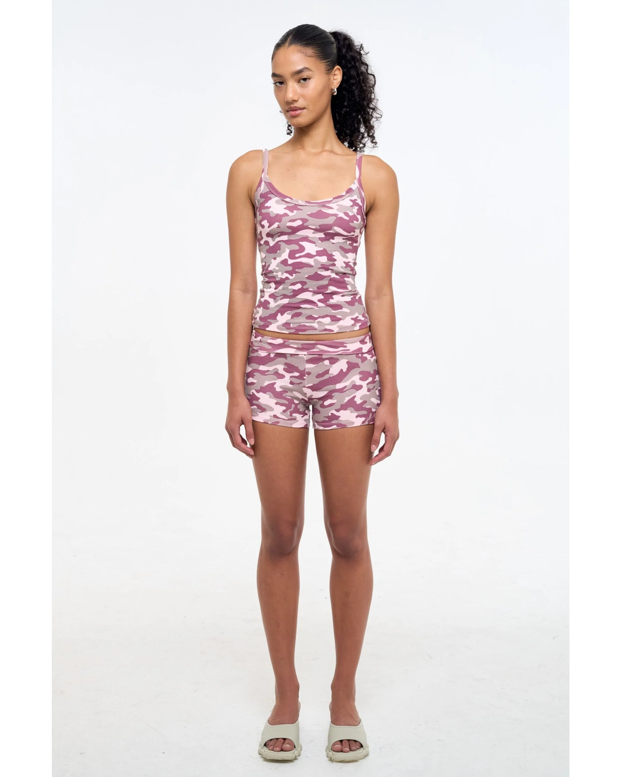 Camo Mini Shorts - Pink - Image 5