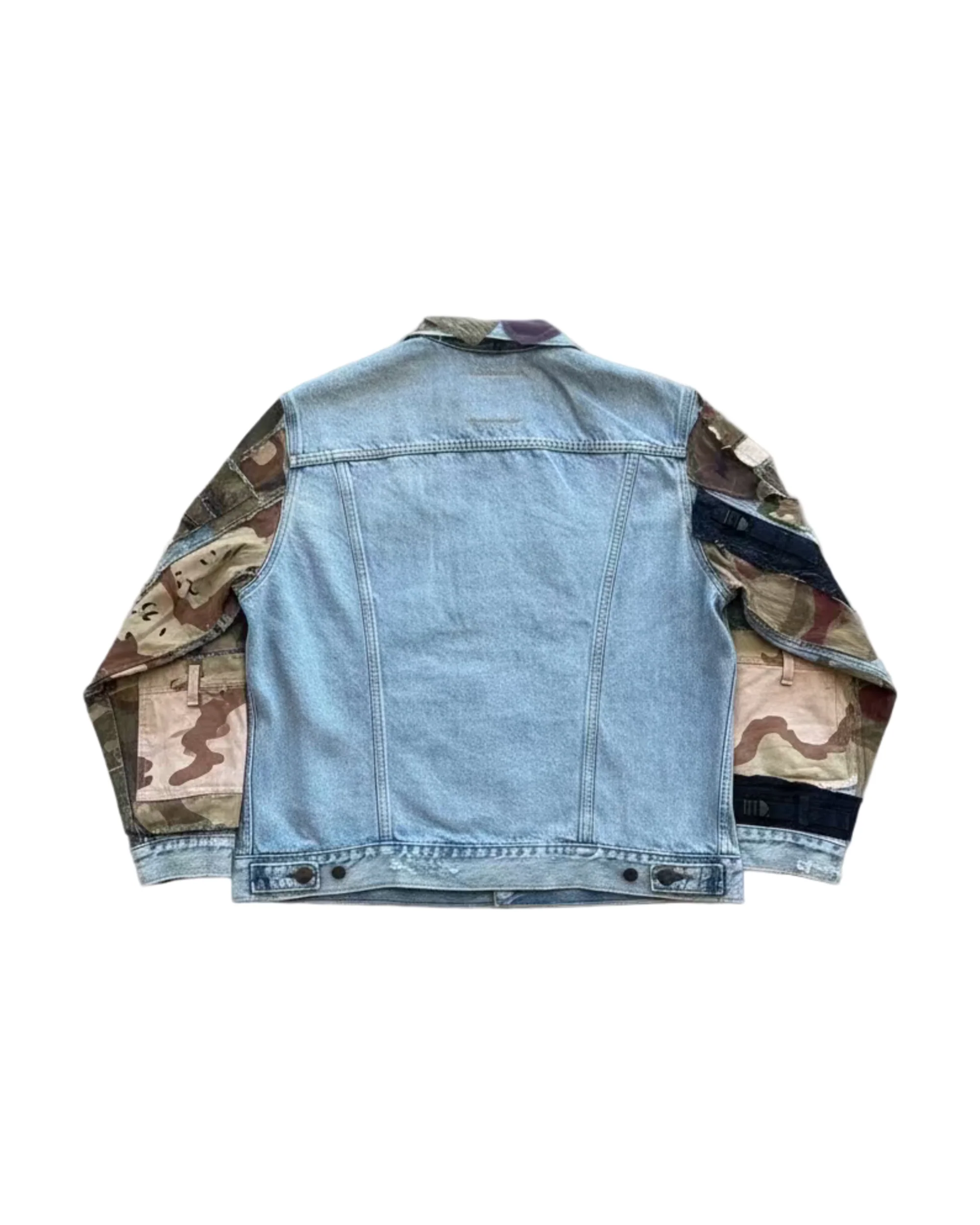 Camo Patchwork Detail Denim Jacket - Image 2