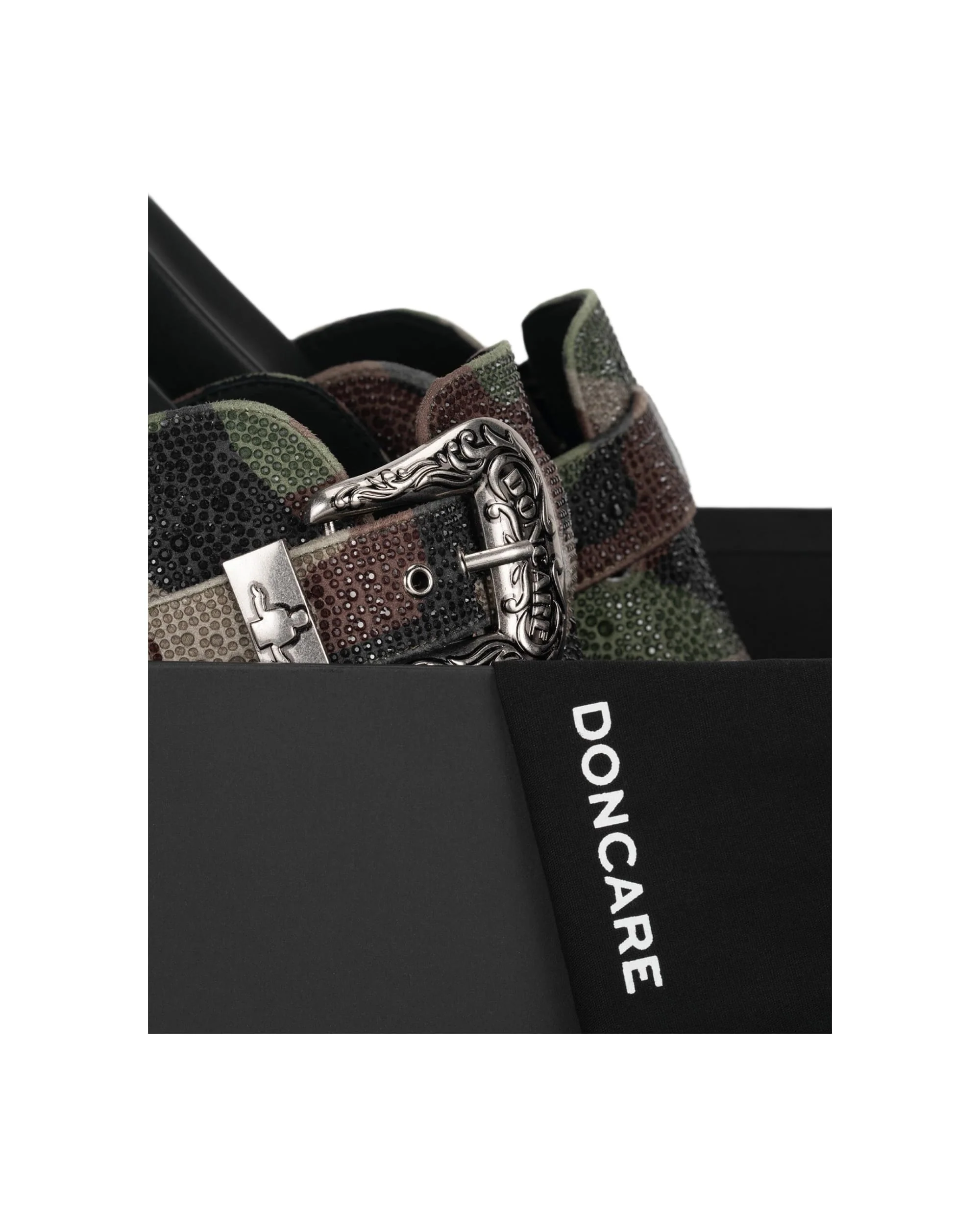CAMO RHINESTONE LEATHER MULES - Image 4