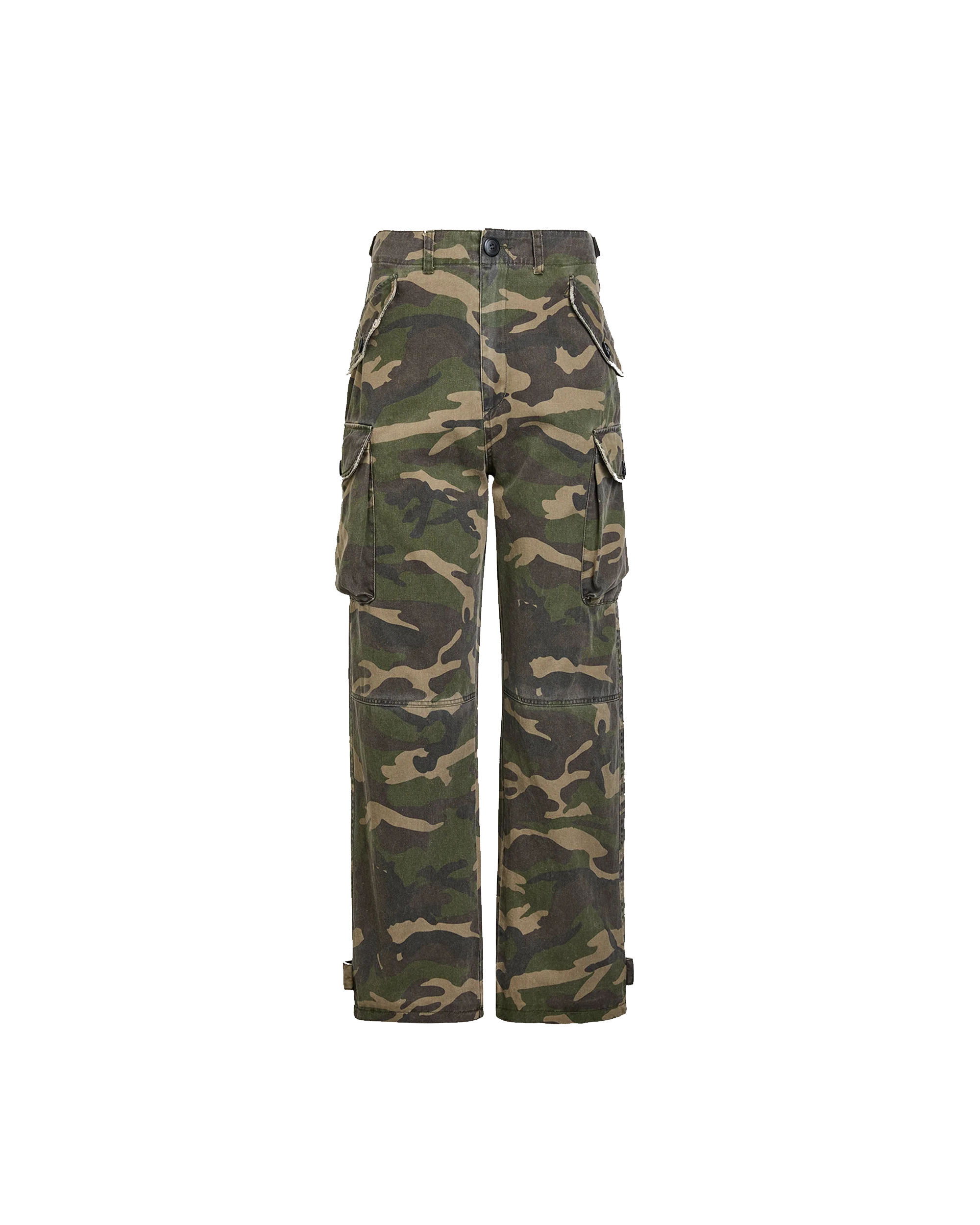 Camouflage Twill Utility Cargo Pants