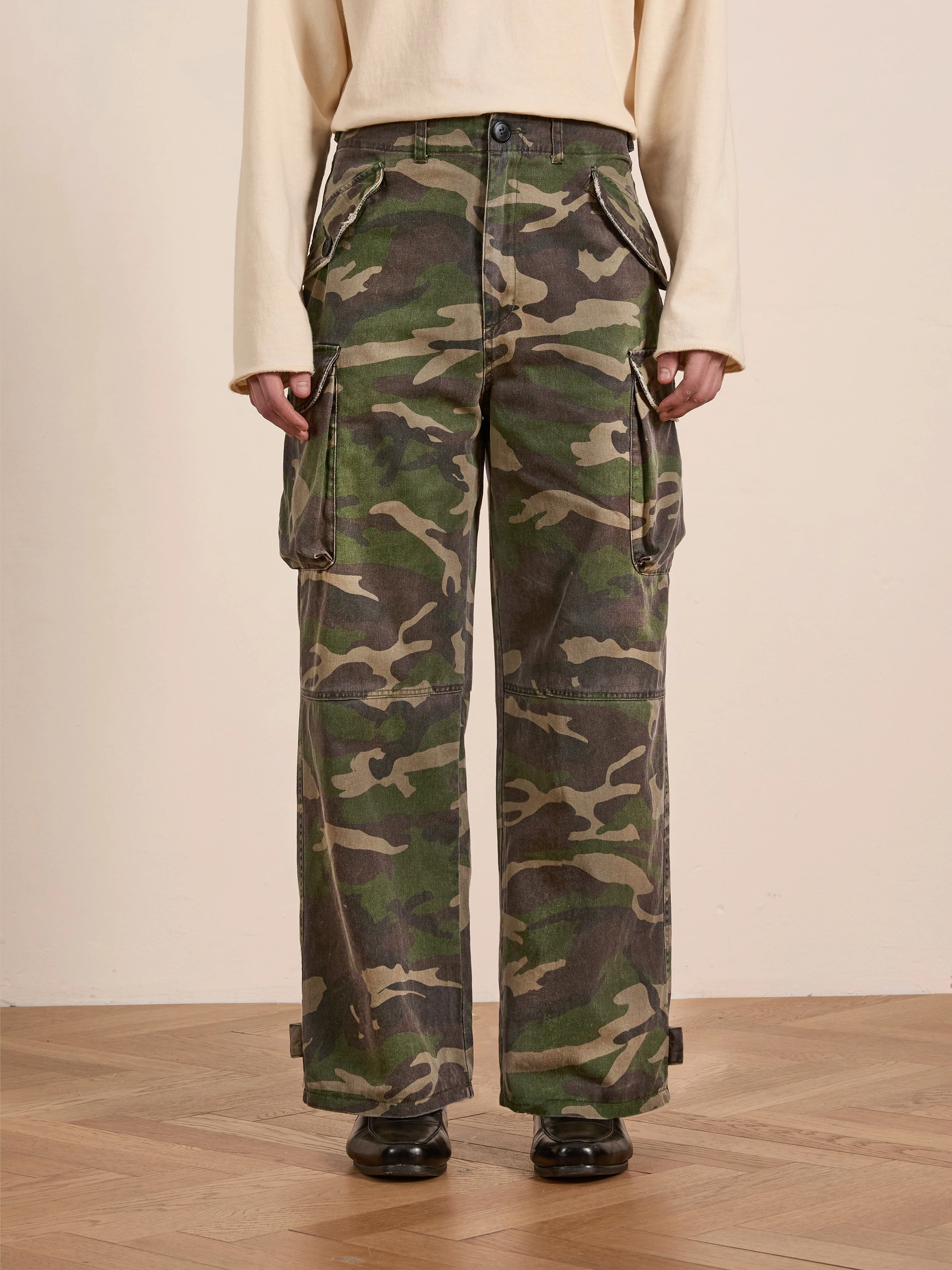 Camouflage Twill Utility Cargo Pants - Image 3