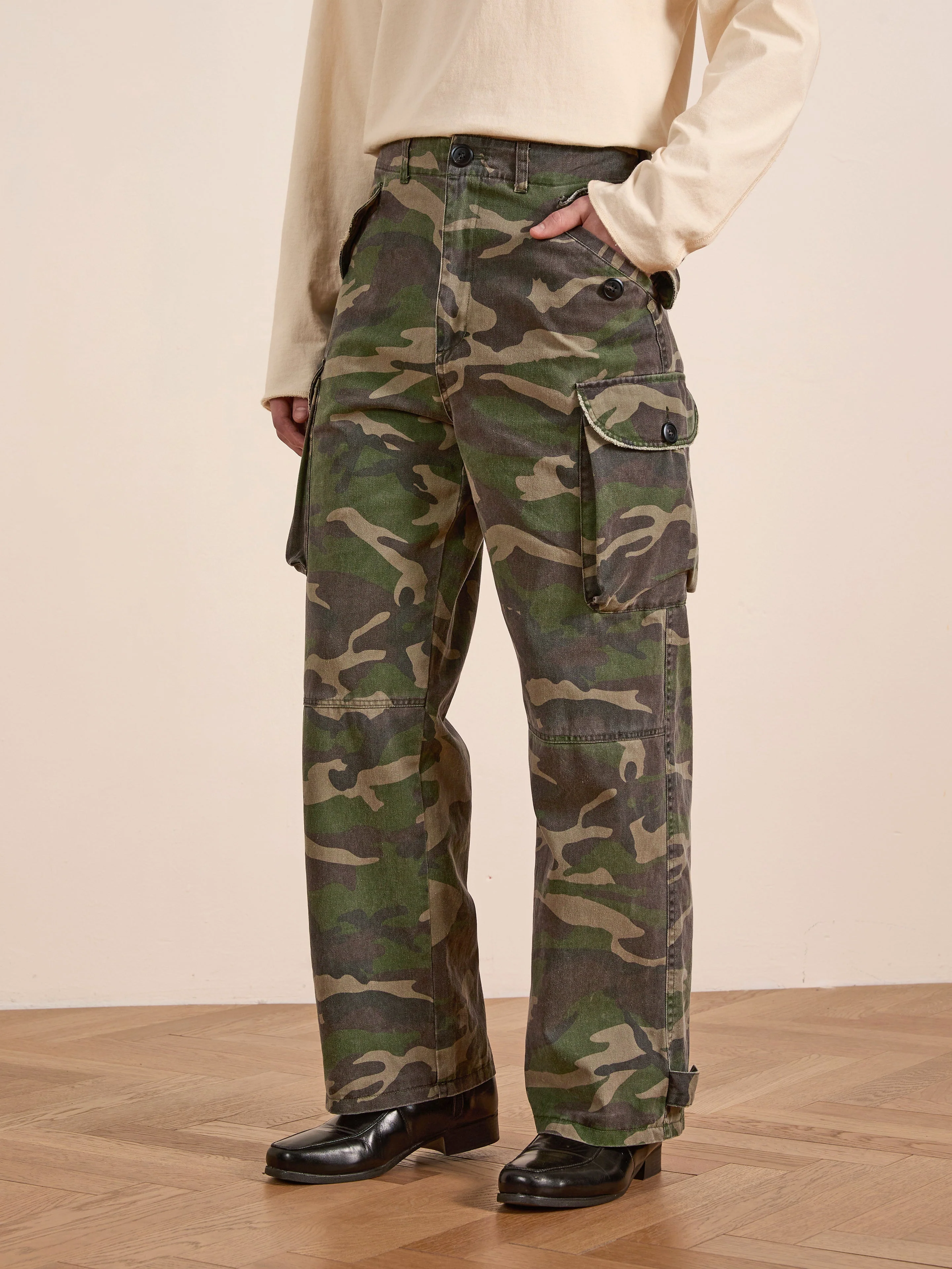 Camouflage Twill Utility Cargo Pants - Image 4