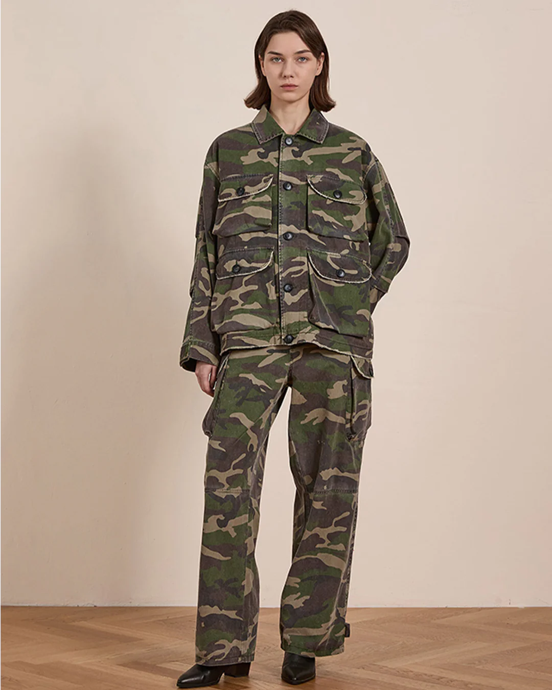 Camouflage Twill Utility Cargo Pants - Image 6