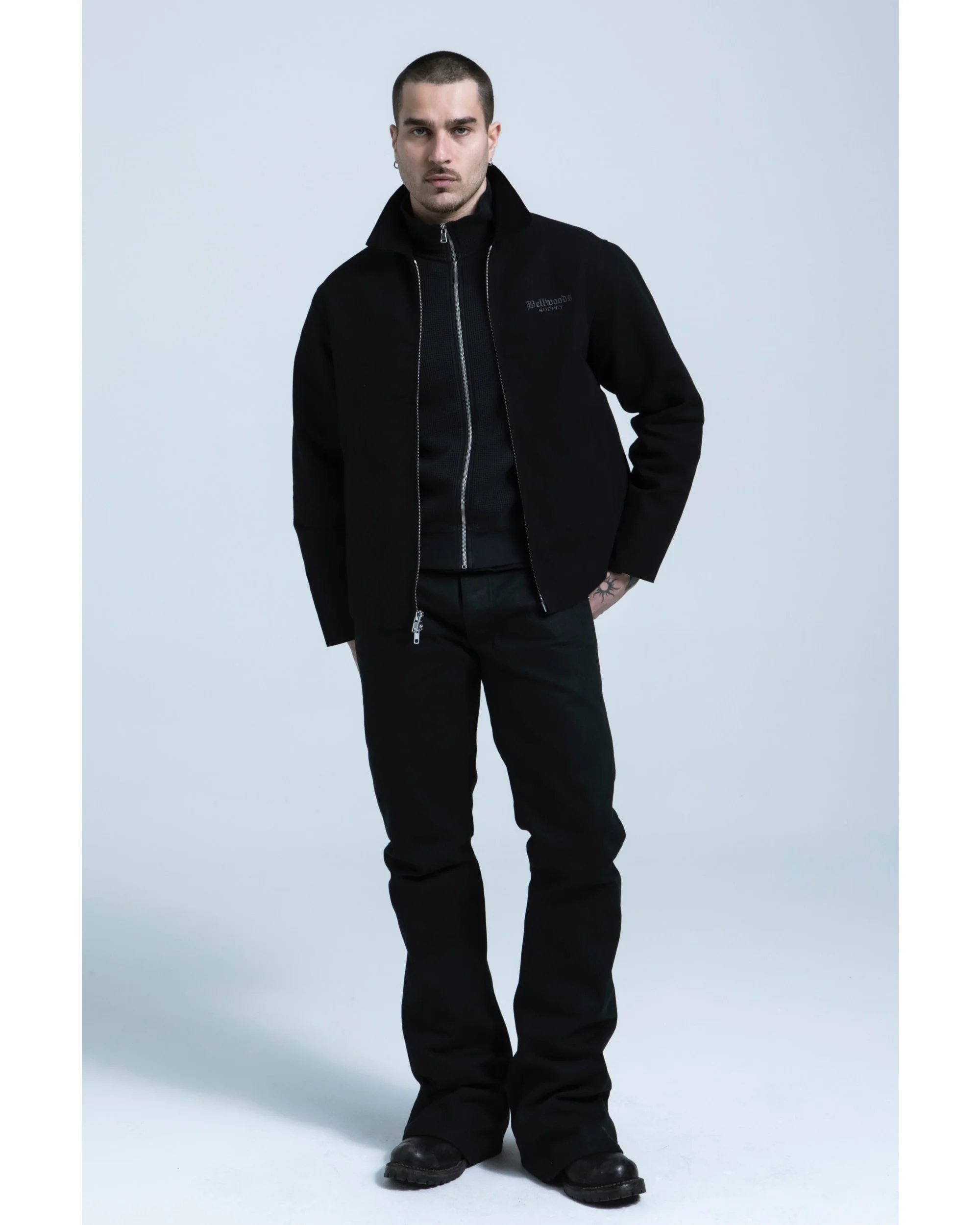 Canvas Work Jacket - Black - Image 5