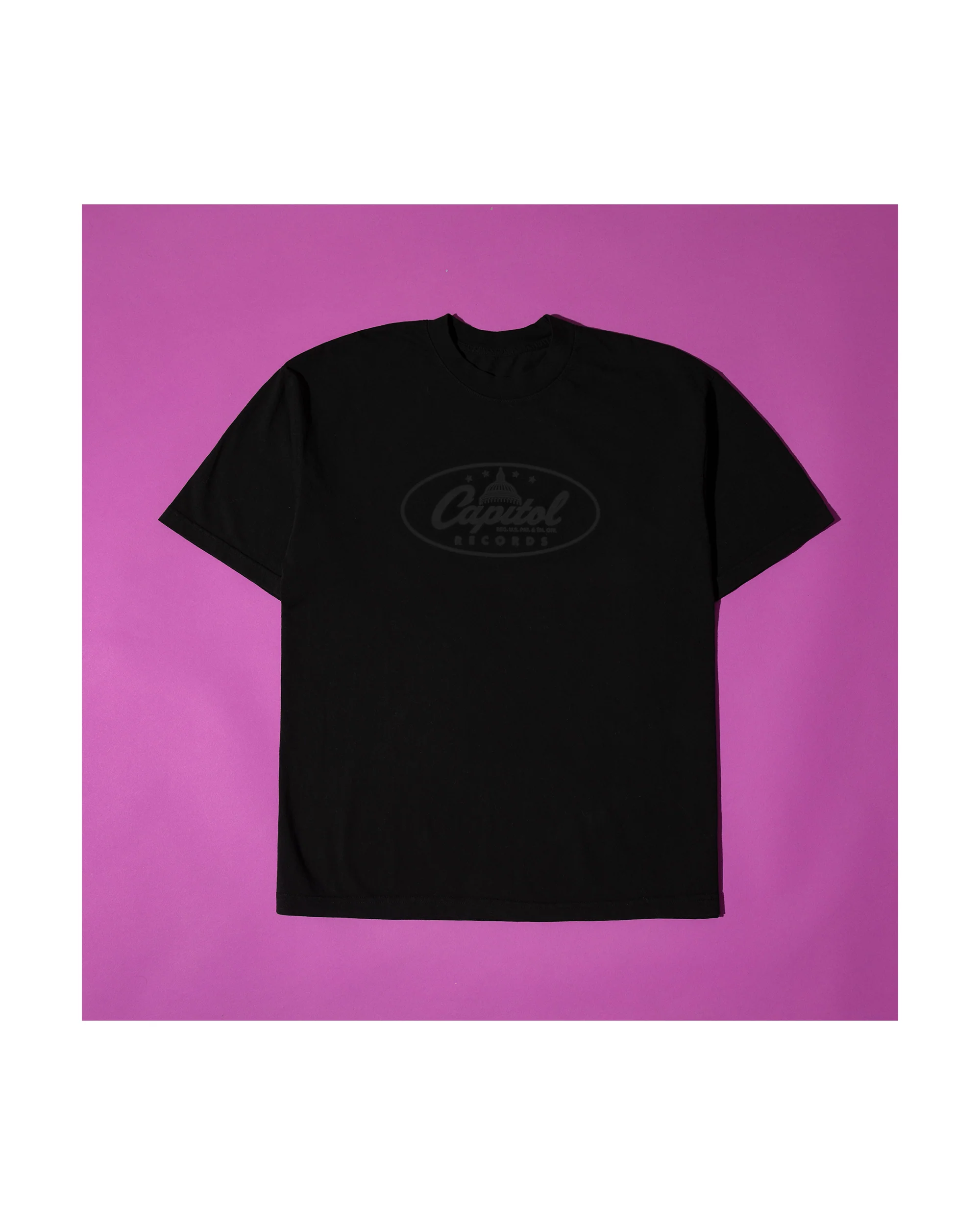 Capitol Records Monochrome Black T-Shirt - Image 3