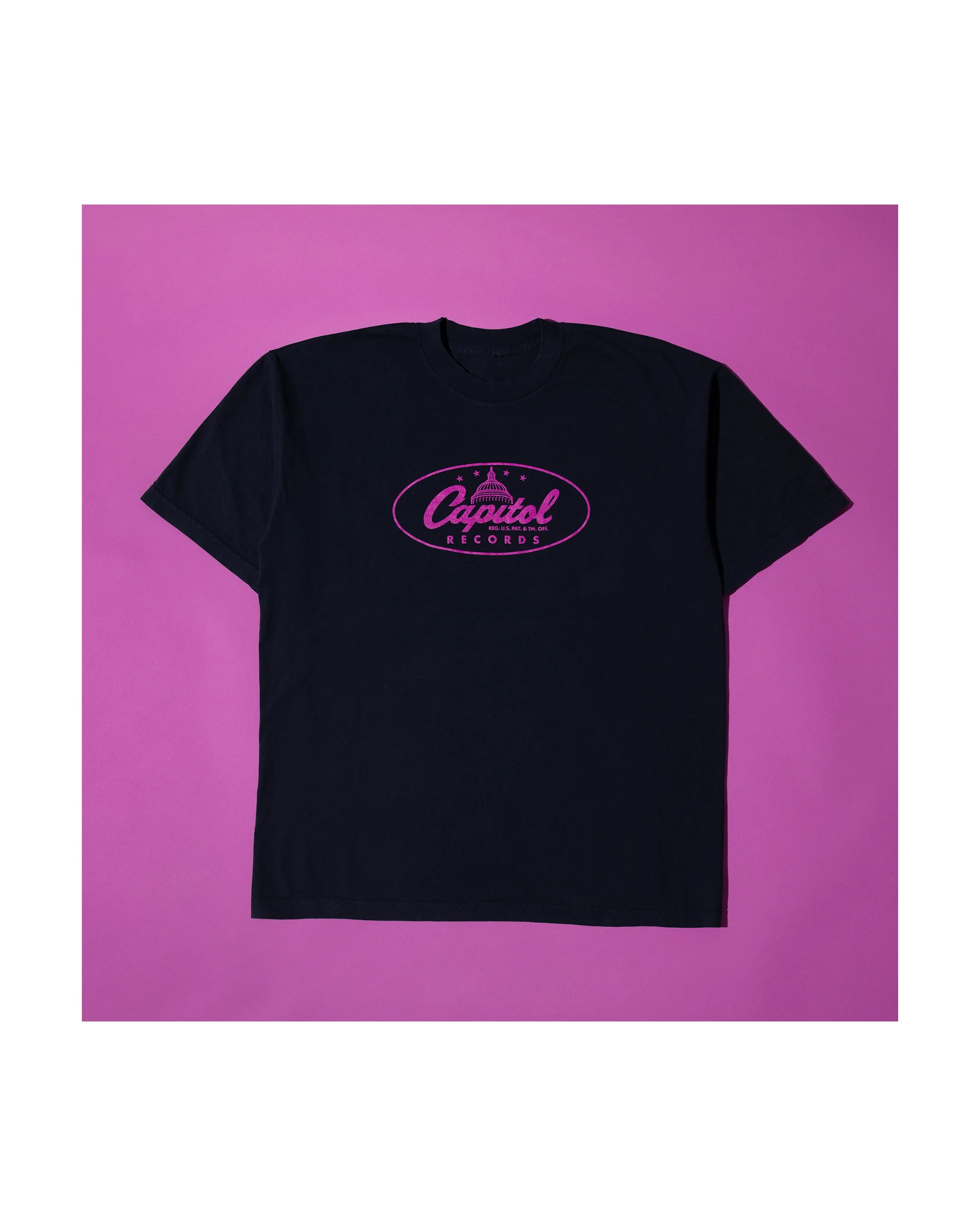 Capitol Records Navy & Orchid T-Shirt - Image 3