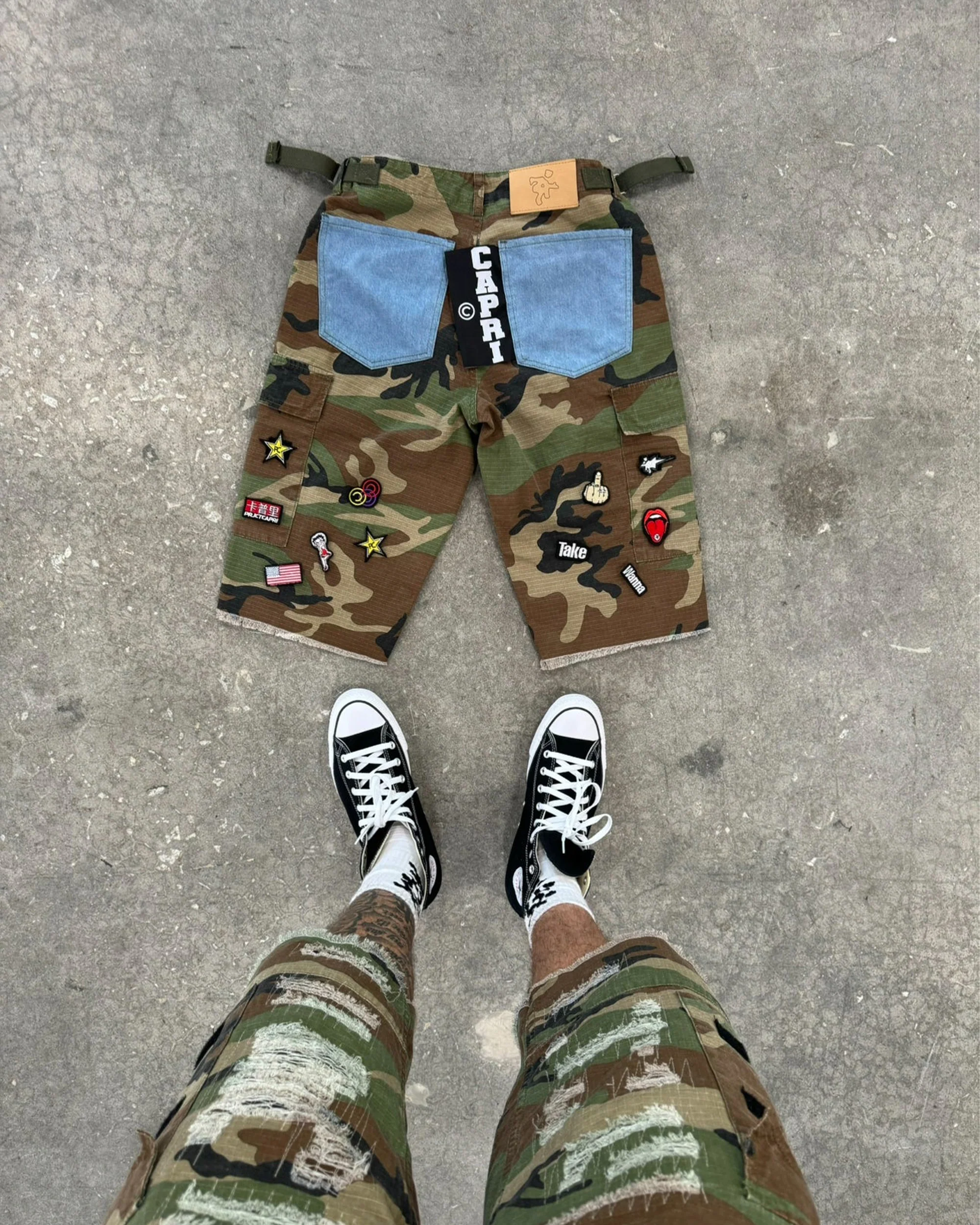 Capri Patch Cargo Shorts - Image 3