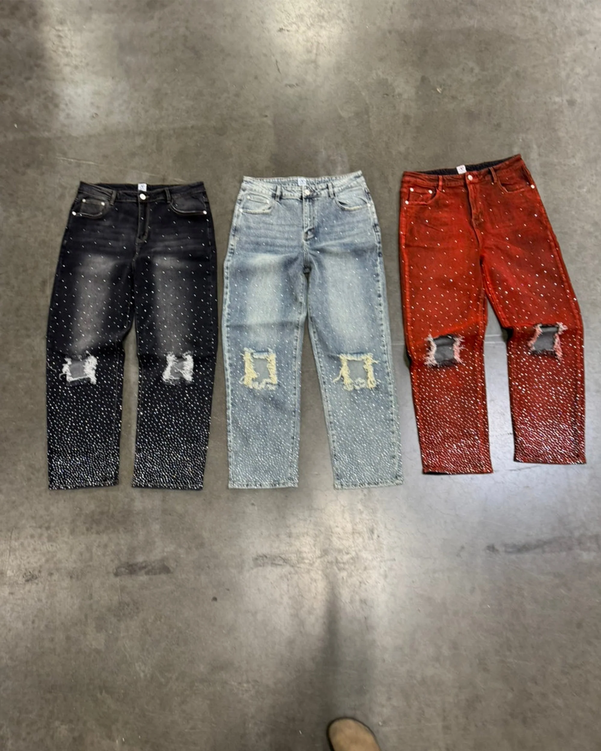 "Capri" Rhinestone Denim - Image 7