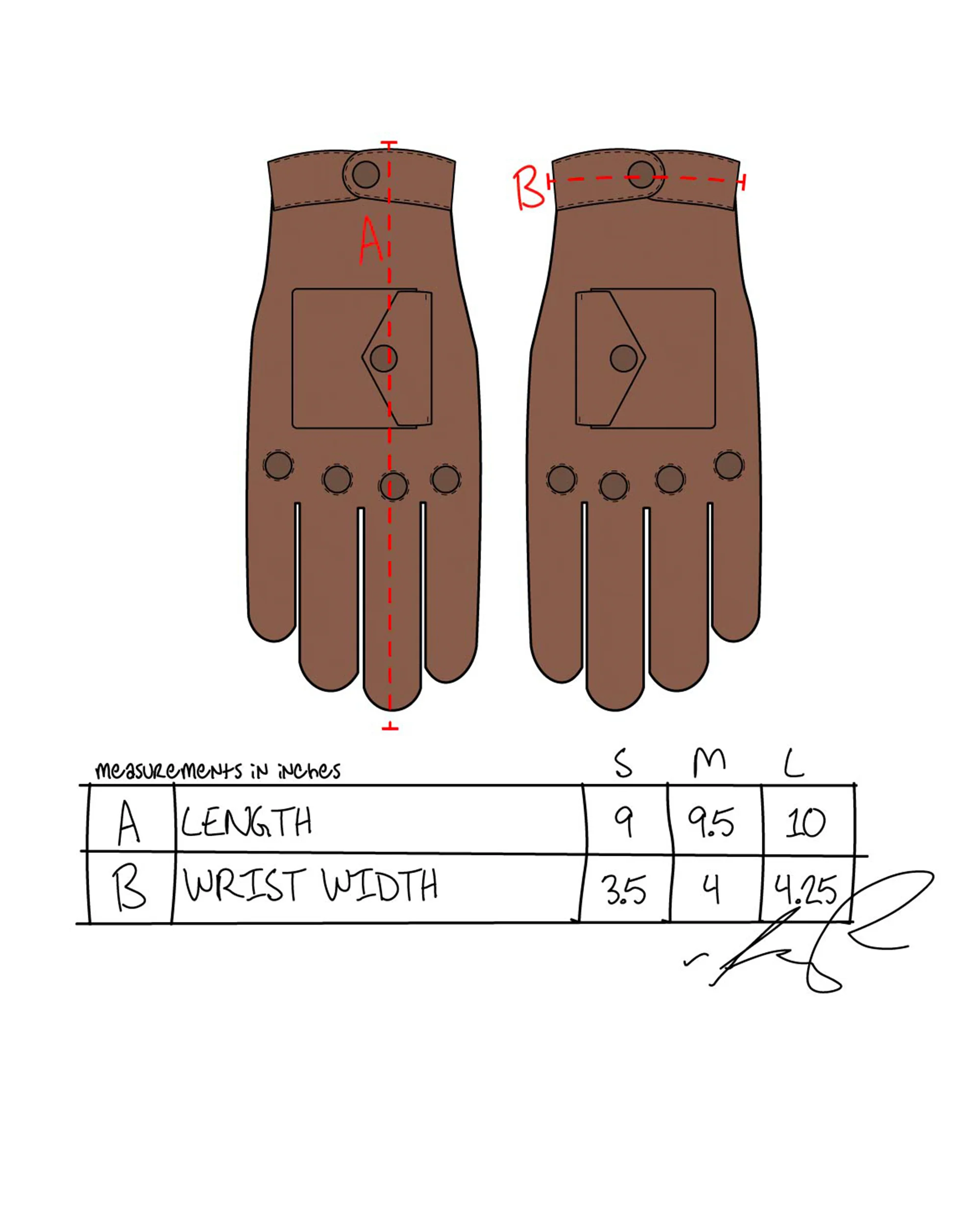 Cargo Gloves - Cognac - Image 3