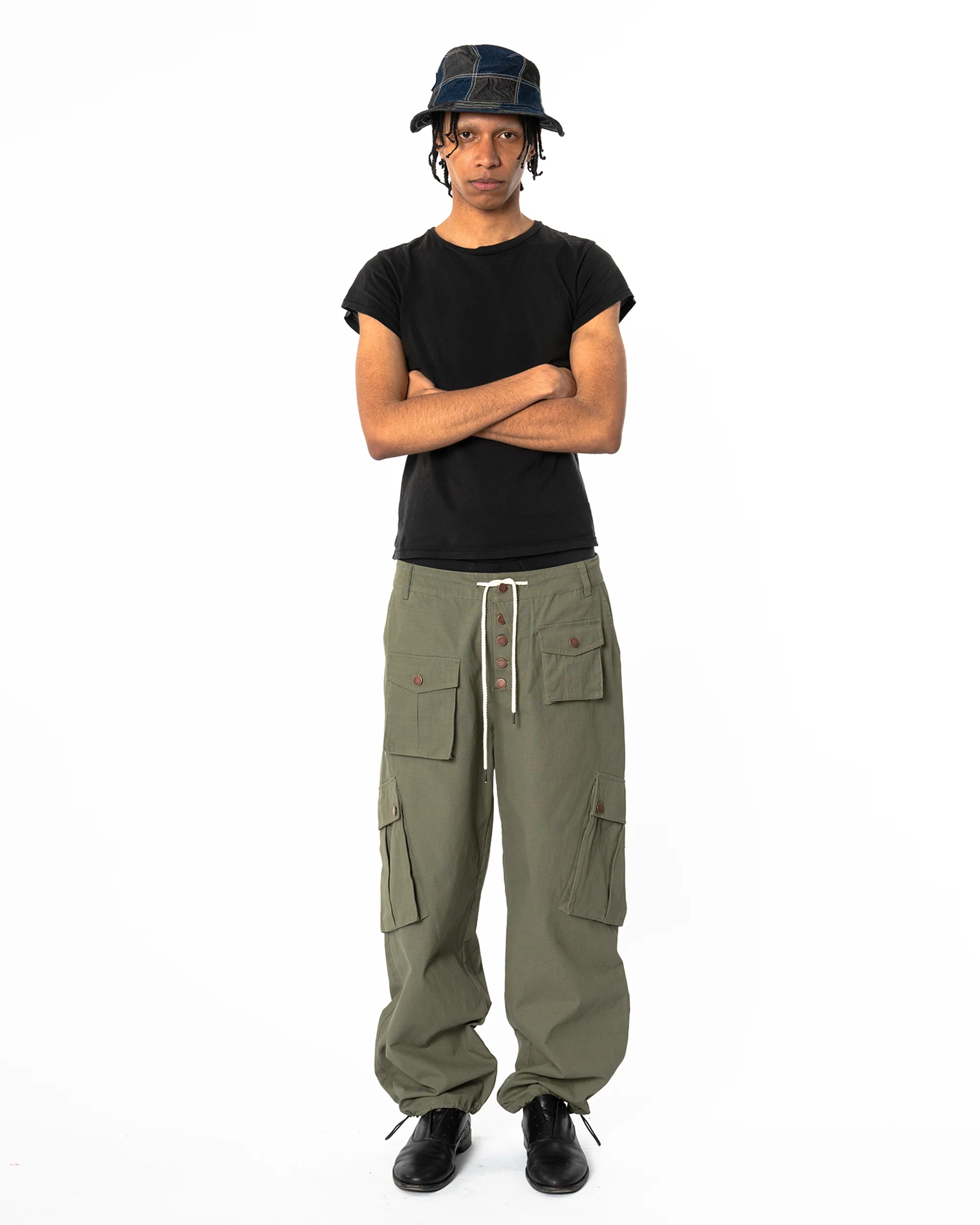 Cargo Pants - Calf Pockets - Olive Green - Image 11
