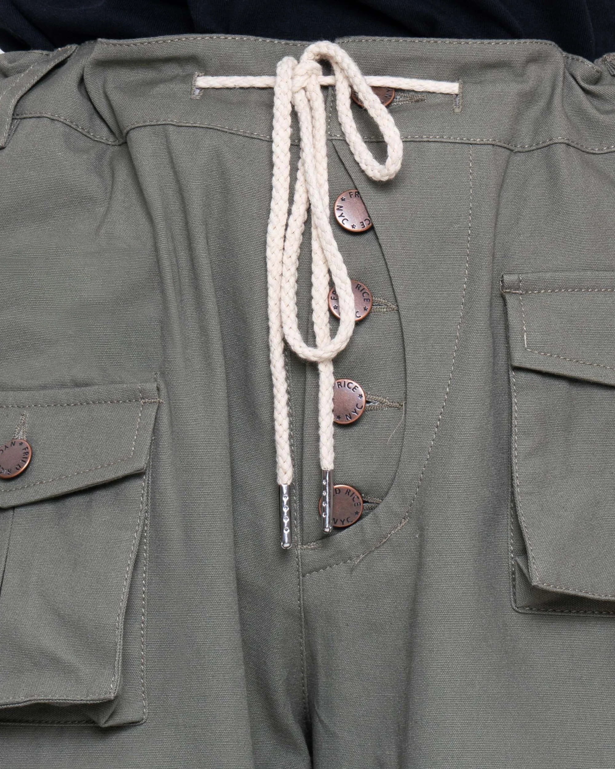 Cargo Pants - Calf Pockets - Olive Green - Image 13
