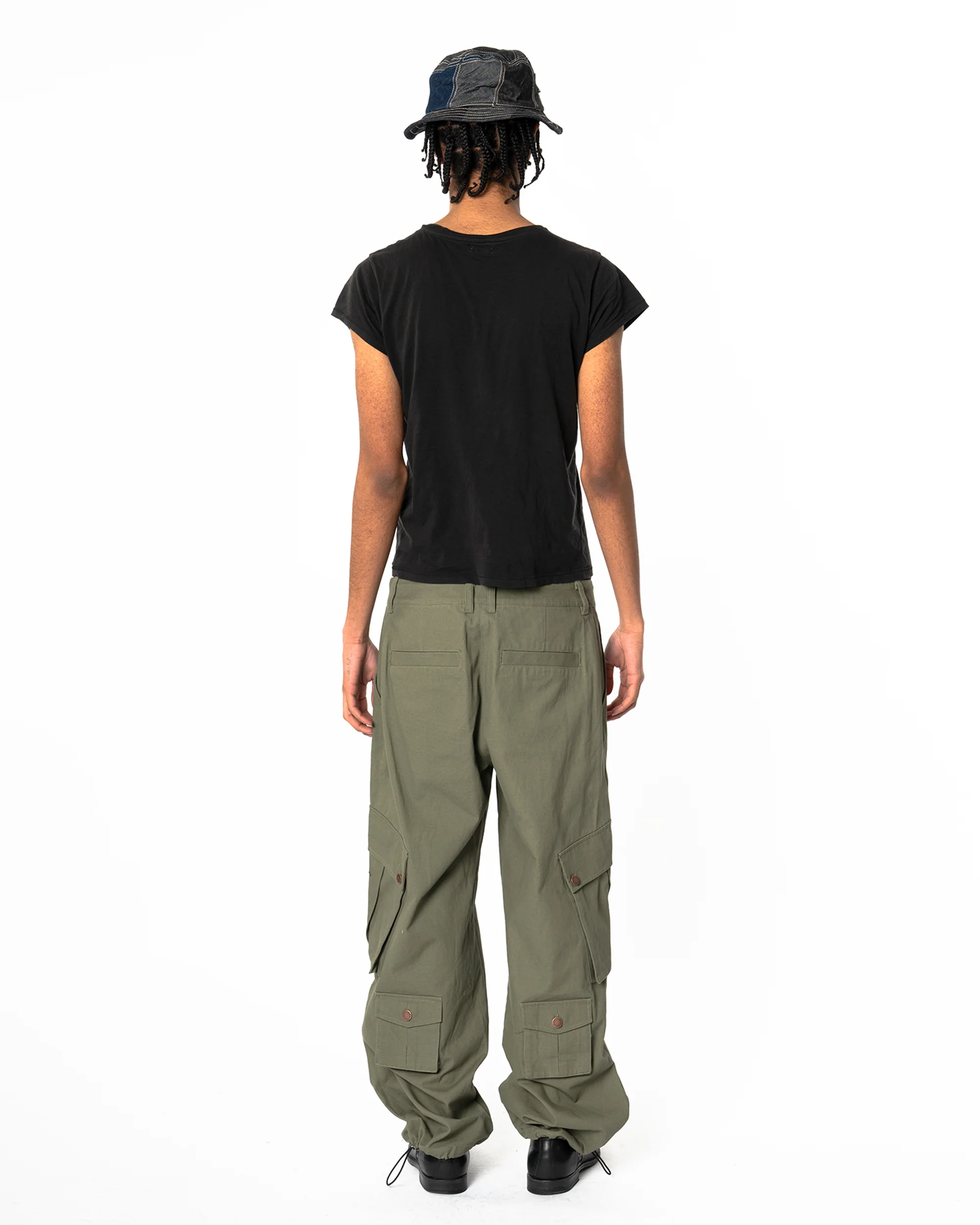 Cargo Pants - Calf Pockets - Olive Green - Image 6